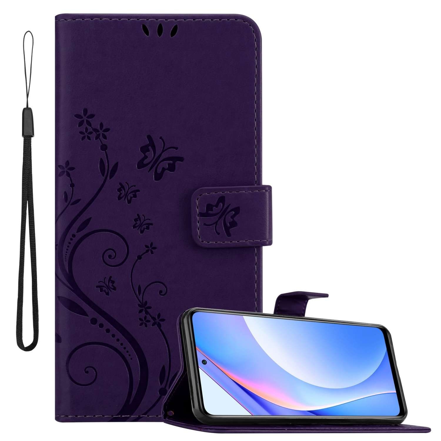 Cadorabo Handyhülle für Xiaomi Mi 10T LITE Hülle Xiaomi Mi 10T LITE, Hülle Schutzhülle Blumen Flower mit Standfunktion Kartenfach Magnet