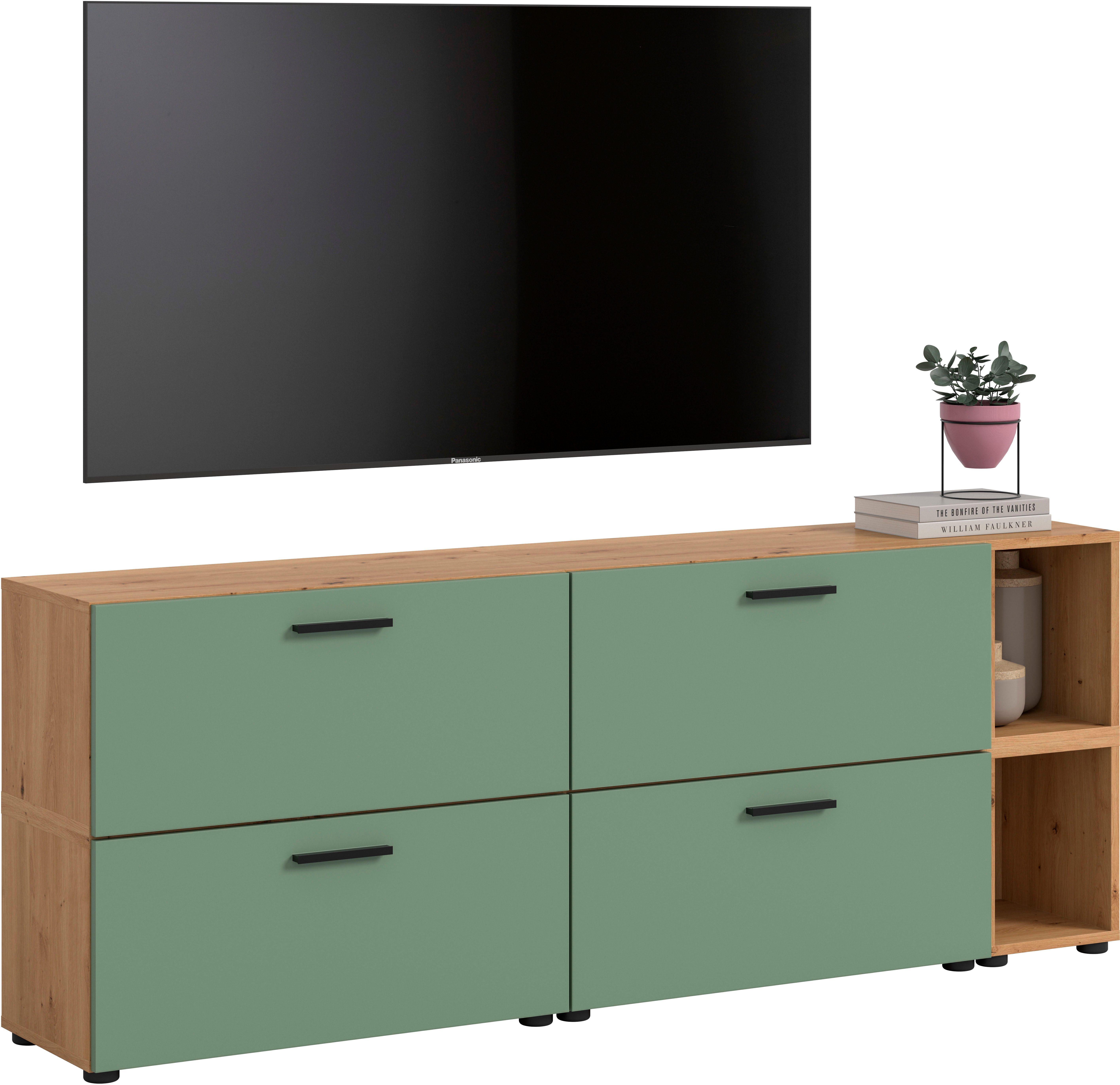 Home affaire Schrank-Set ENESTE, 6-teilig, in verschiedenen Farben, individuell kombinierbar, (2-St., verschiedenste Kombinationmöglichkeiten, stehend oder hängend), Stauraumelement, Kombination, Wohnkombination, Schrankwand, Lowboard