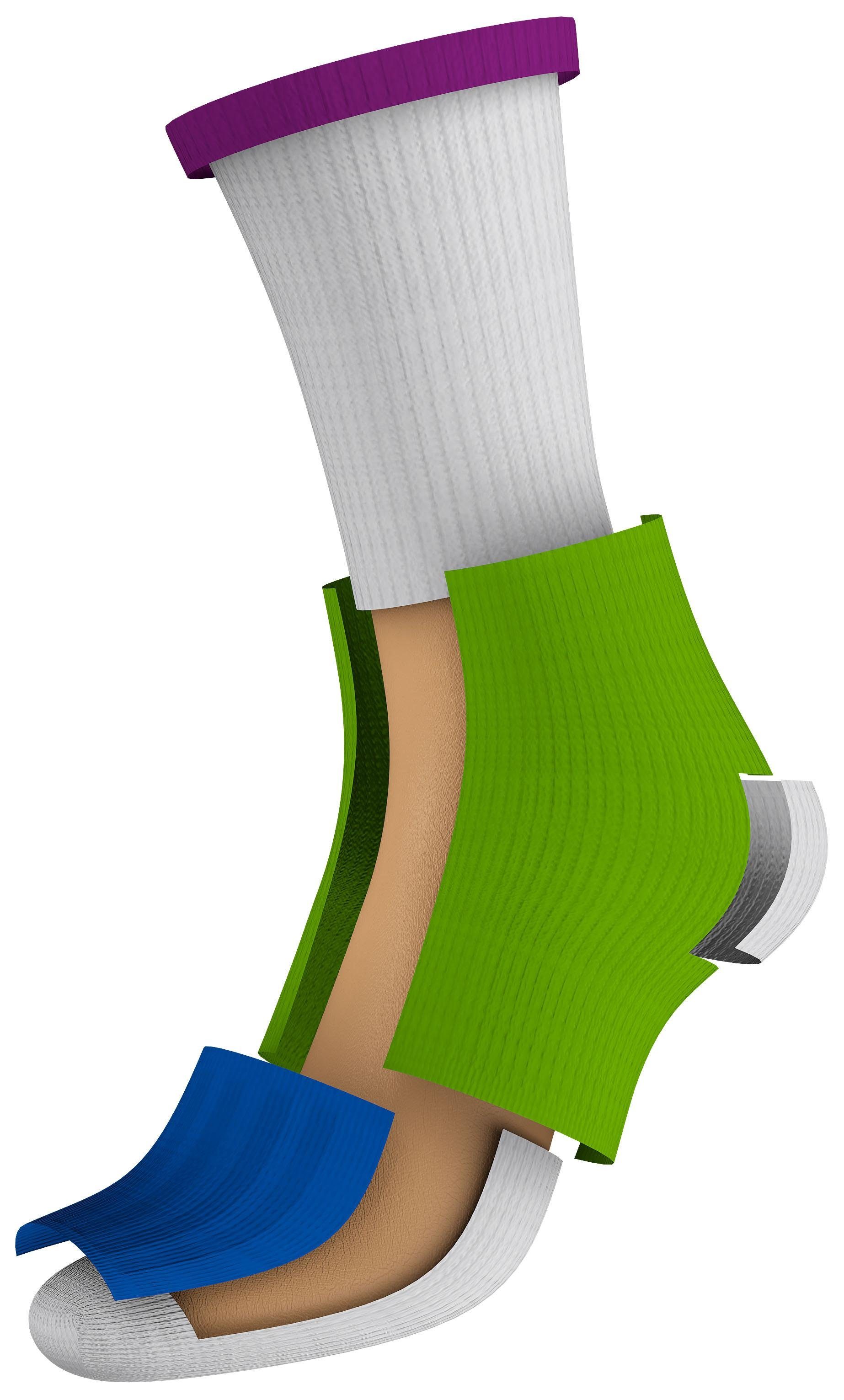 Strümpfe weiß Fußgut wirkt Sprungelenk Strumpf 2 eine (2-Paar) Bandage Paar, wie