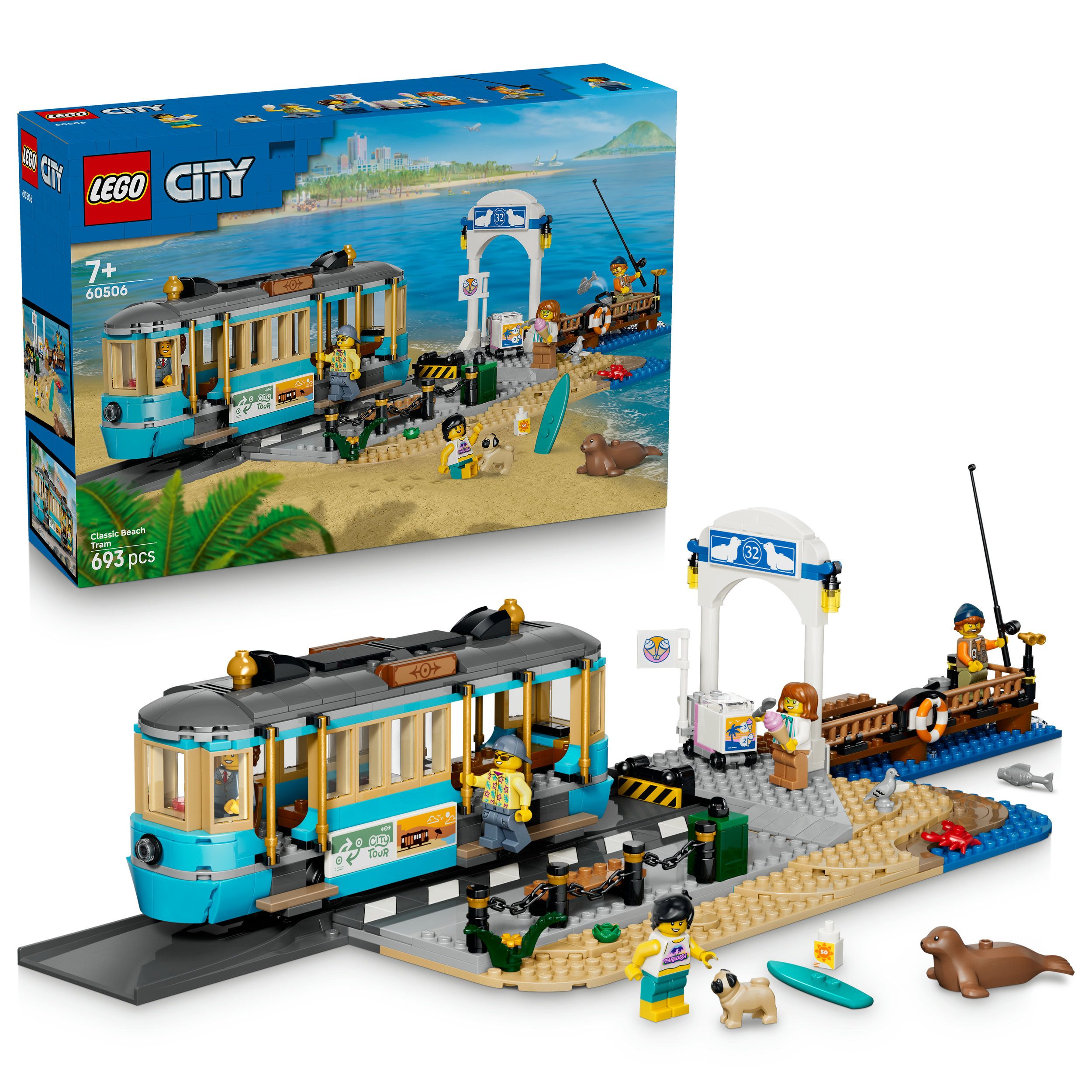 Klassische Strandstraßenbahn (60506), LEGO City Konstruktionsspielsteine