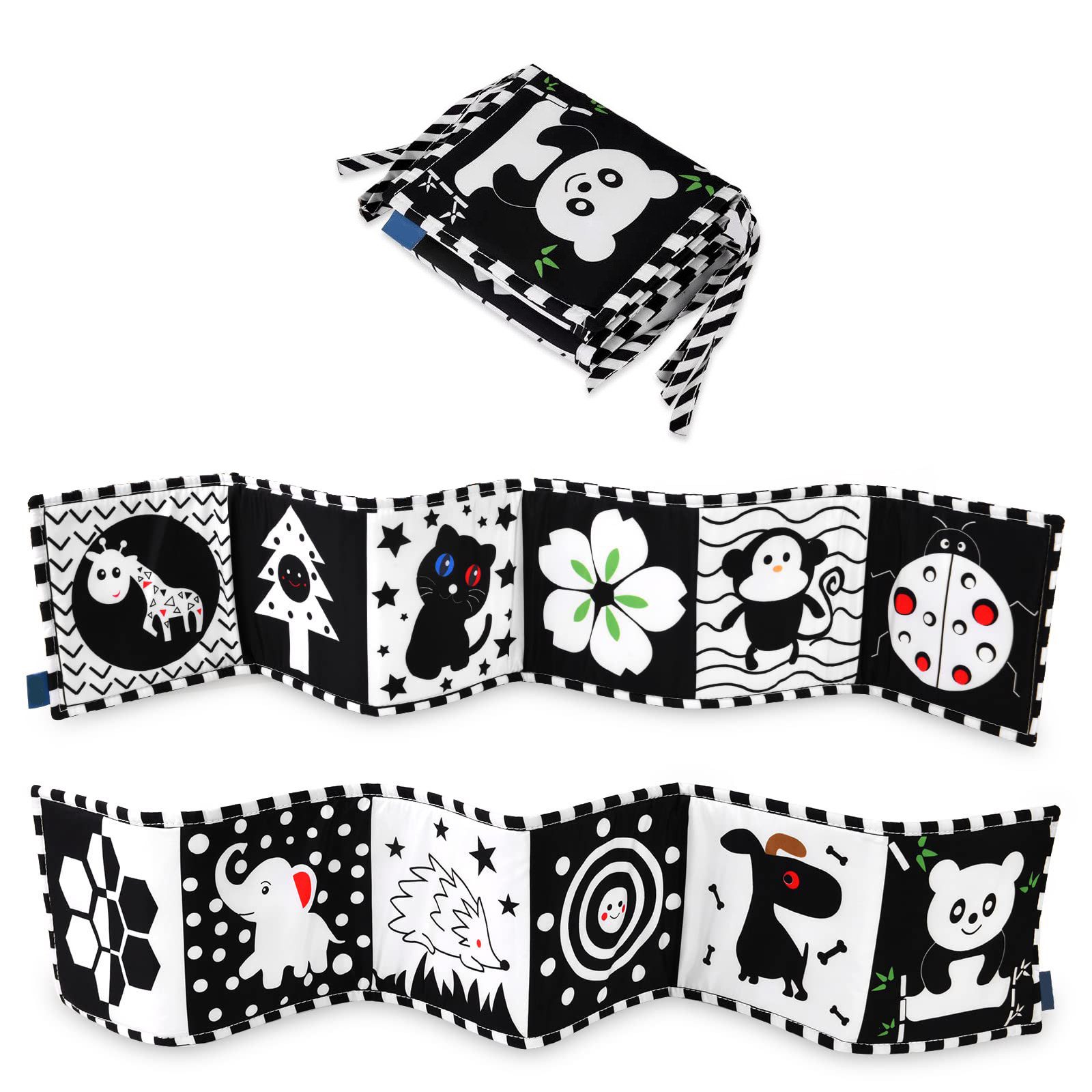 CLTYQ Lernspielzeug Schwarz-Weiß Stoffbuch, Bilderbuch aus Stoff, Geschenki günstig online kaufen