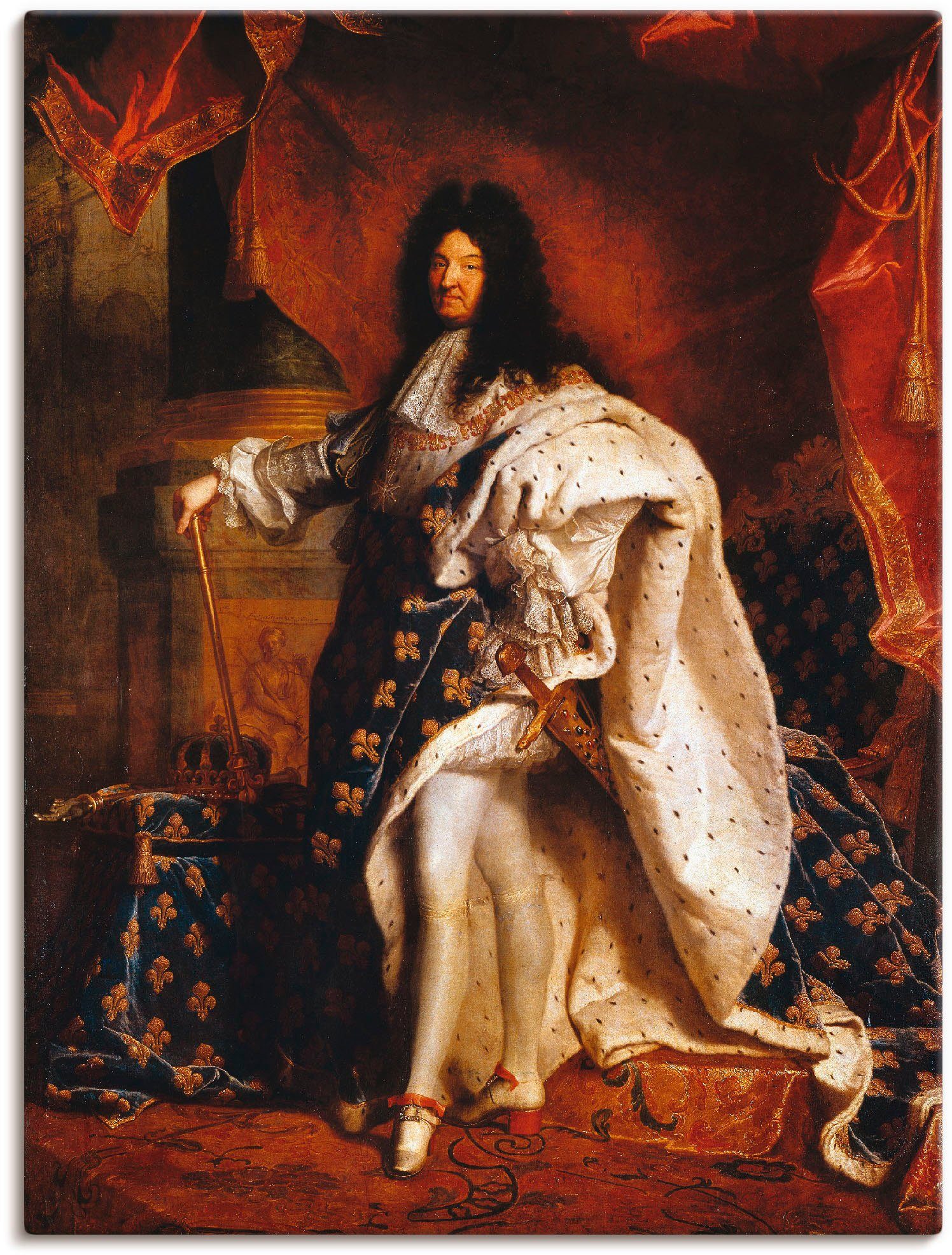 Artland Leinwandbild Ludwig XIV. von Frankreich, 1701, Menschen (1 St), auf Holzrahmen gespannt