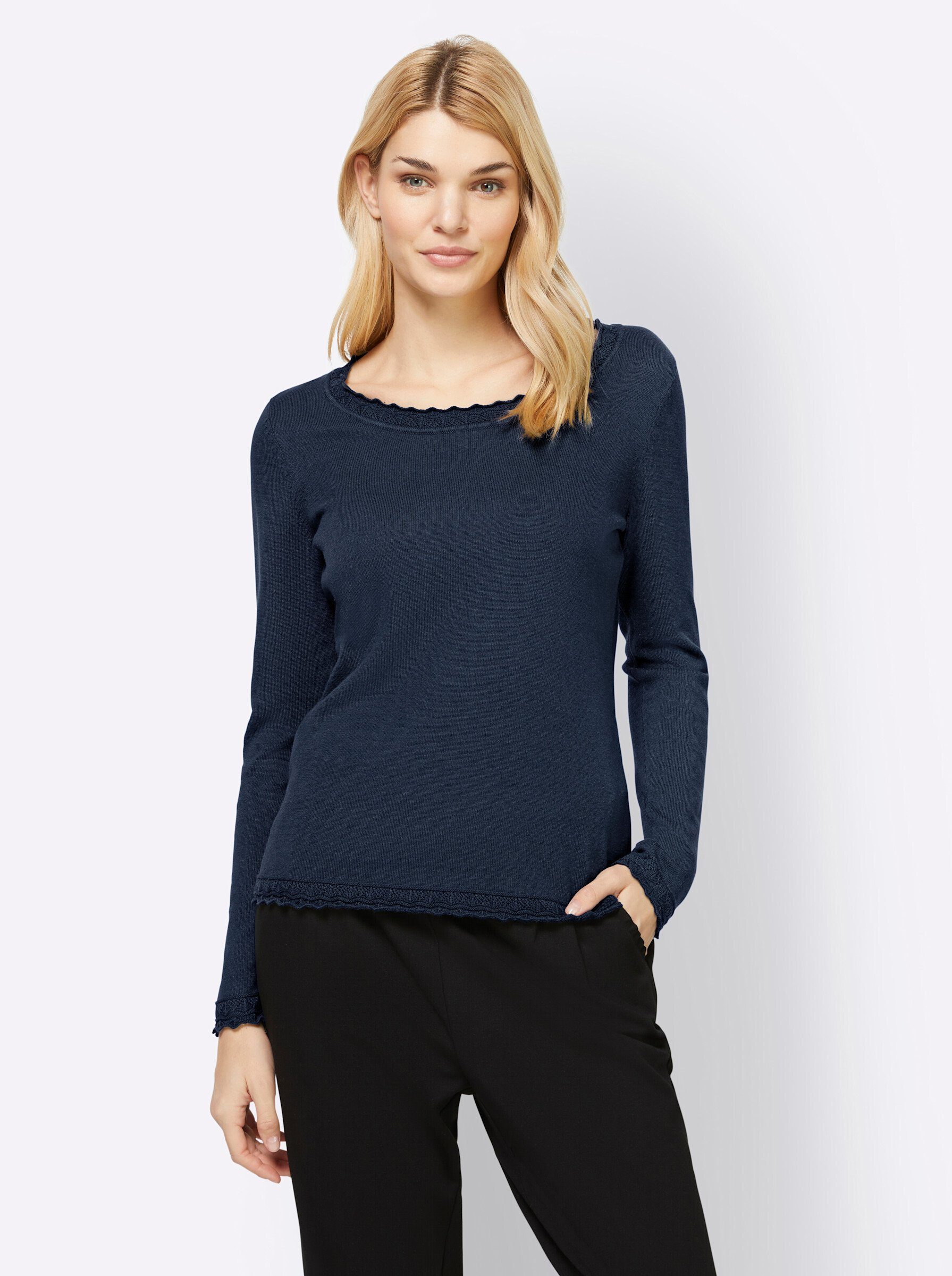 heine Strickpullover marine