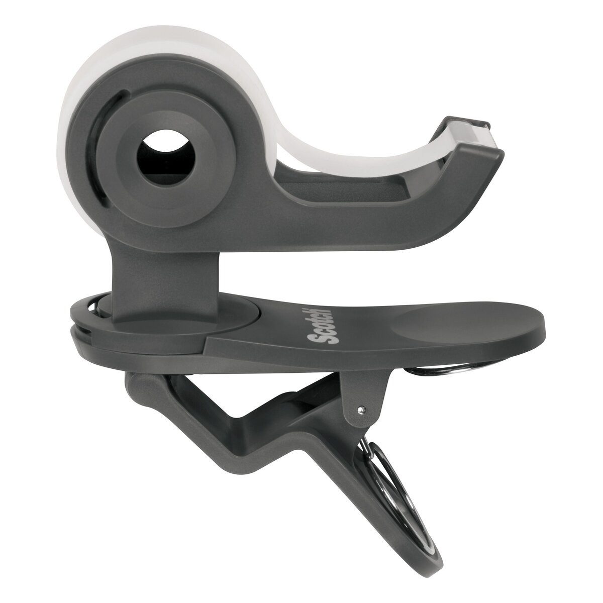 SCOTCH Klebestreifen Klebebandabroller Clip & Twist - inkl. 1 Rolle 19 mm x 8,89 m dunkelgr