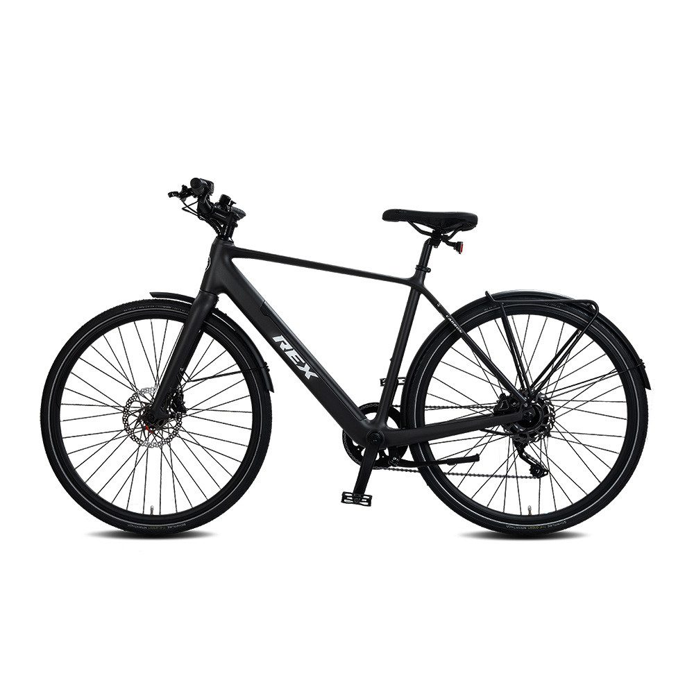 REX E-Bike Cityrad, 10 Gang Shimano DEORE RD-M6000-GS Schaltwerk, Heckmotor, 360 Wh