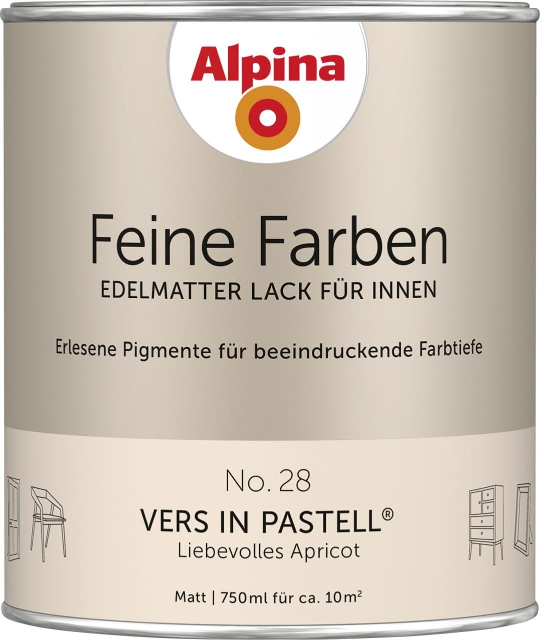 Alpina Wandfarbe Alpina Feine Farben Lack No. 28 Vers in Pastell -