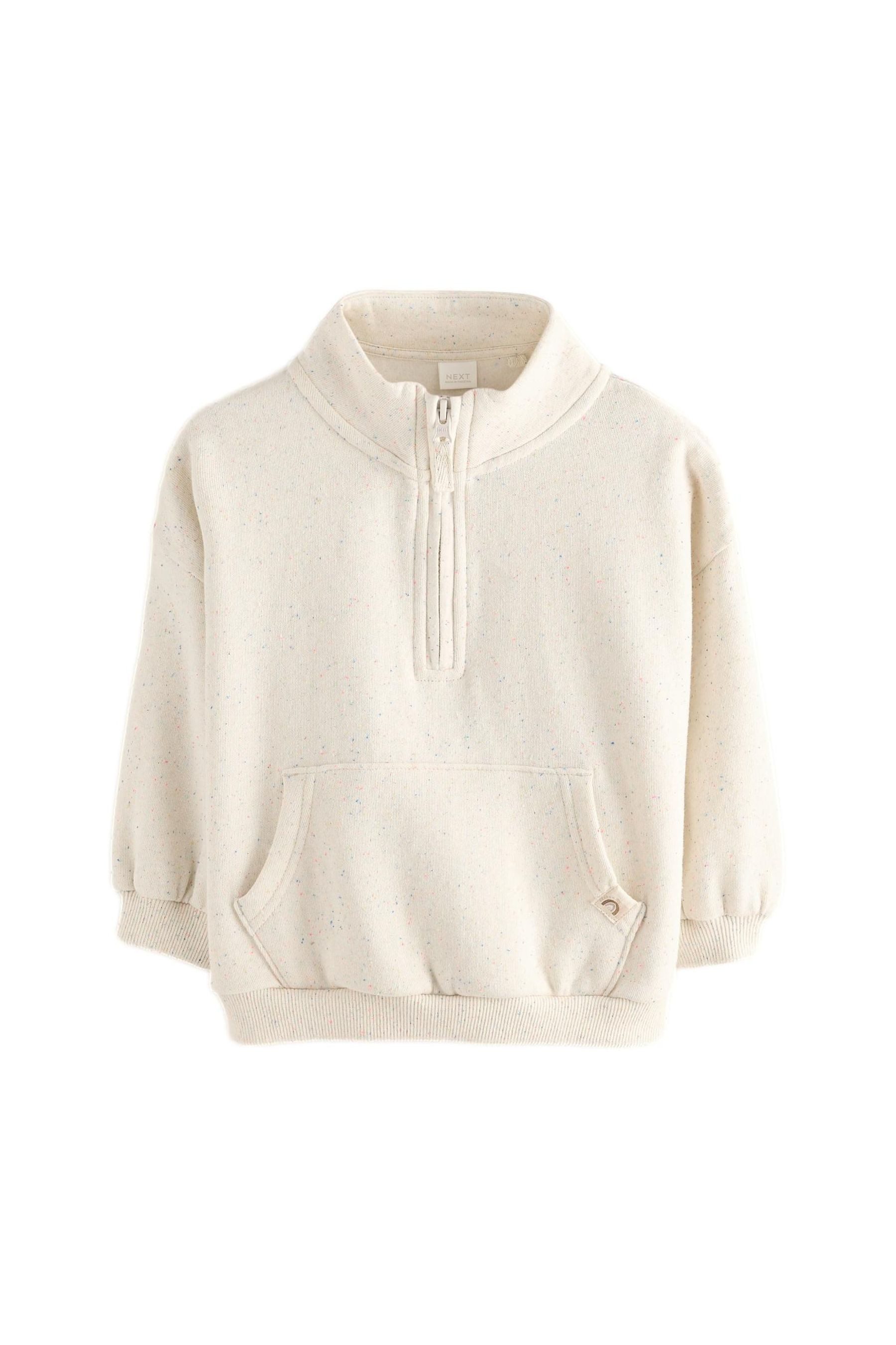 Sweatshirt Sweatshirt mit halblangem Reißverschluss