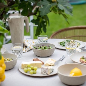 KOZIOL Suppenteller CLUB PLATE, (4 St), biozirkuläremKunststoff+FSCHolz,spülmaschinengeeignet,melaminfrei,22cm