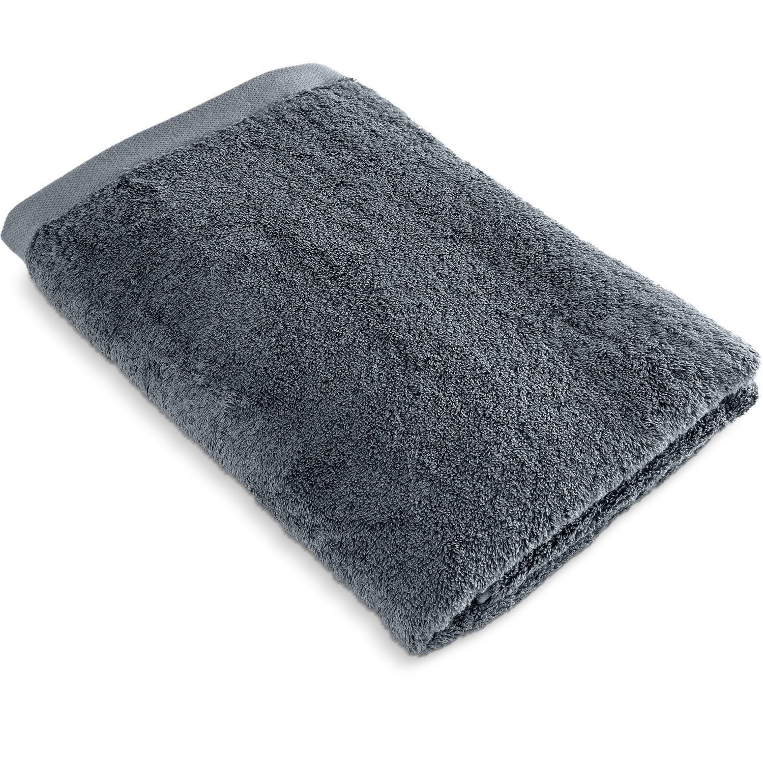herzbach home Badetuch Pura 100x150 cm, 550g/m², Premium-Qualität, 100% Baumwolle, einfarbig