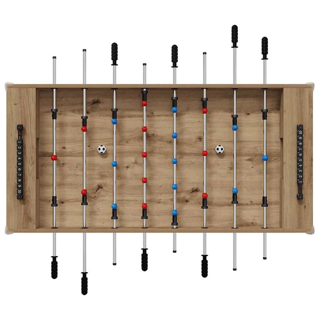 vidaXL Kickertisch Tischfußballtisch Artisan-Eiche 125 x 60,5 x 80 cm (1-tlg)