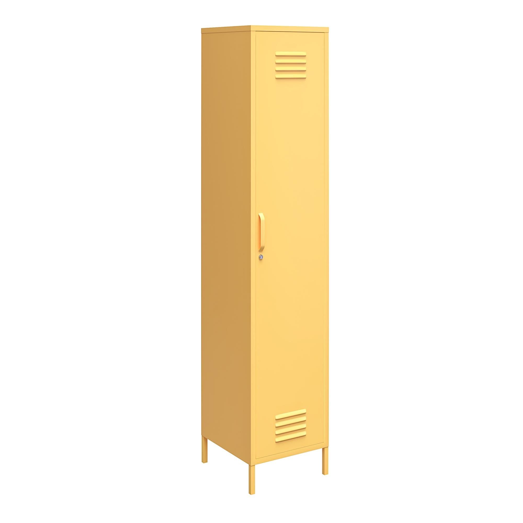 loft24 Spind Cache Metallschrank, 1 Tür, Retro Design, Höhe 185 cm gelb