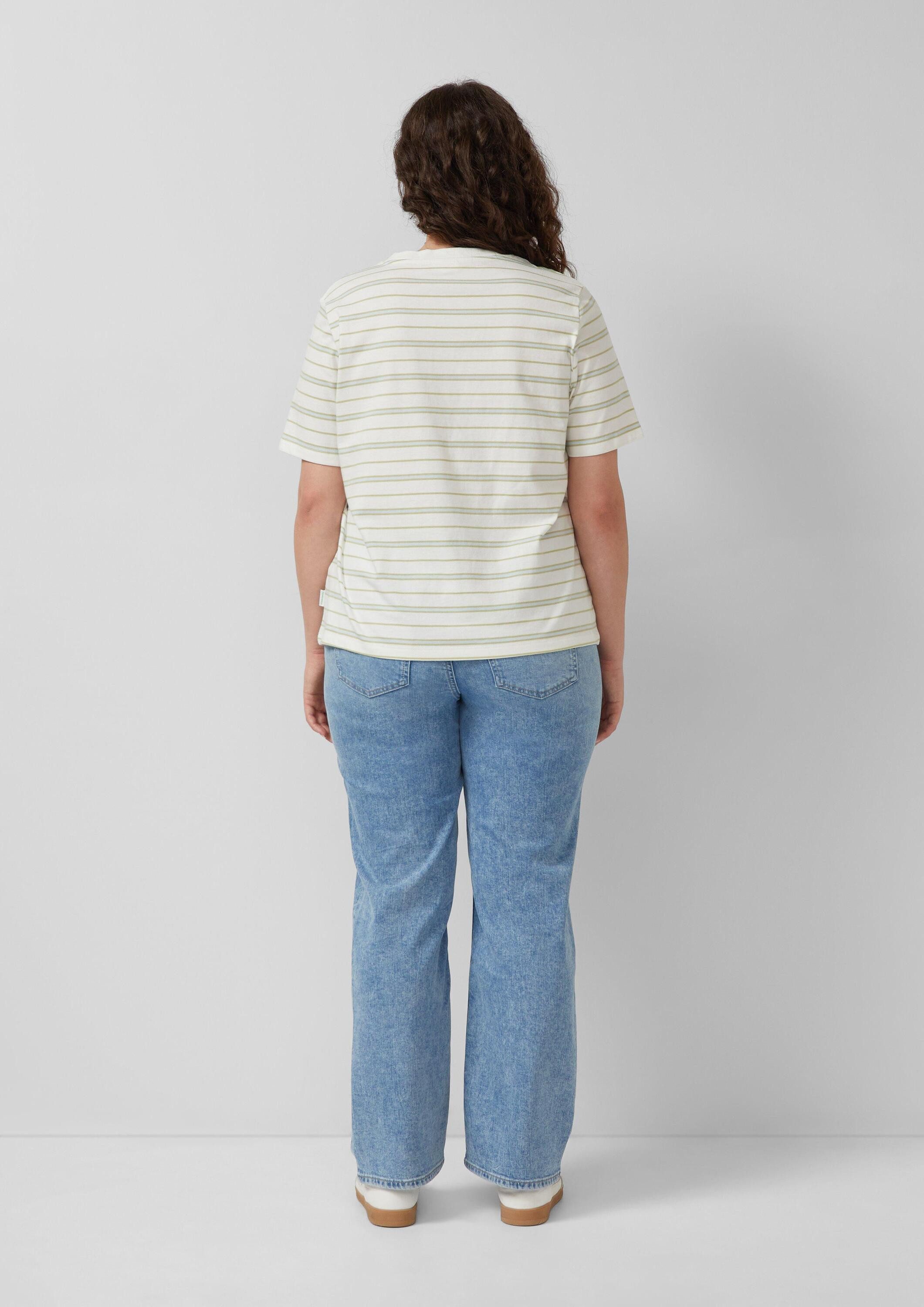 s.Oliver Kurzarmshirt T-Shirt Jersey-T-Shirt mit Streifen