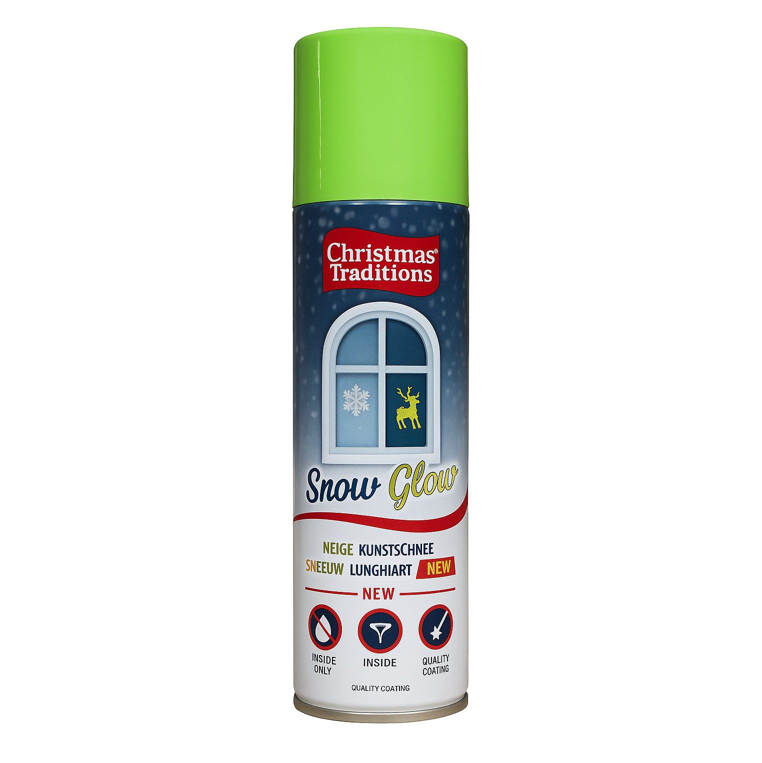 Goodmark Streudeko Snow Glow Schnee Deko-Spray – leuchtet im Dunkeln, Weihnachten 150 ml, (1-tlg)