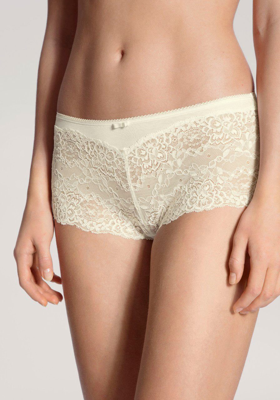 CALIDA Panty Sensual Secrets zarte, leicht transparente Spitze alabaster crème