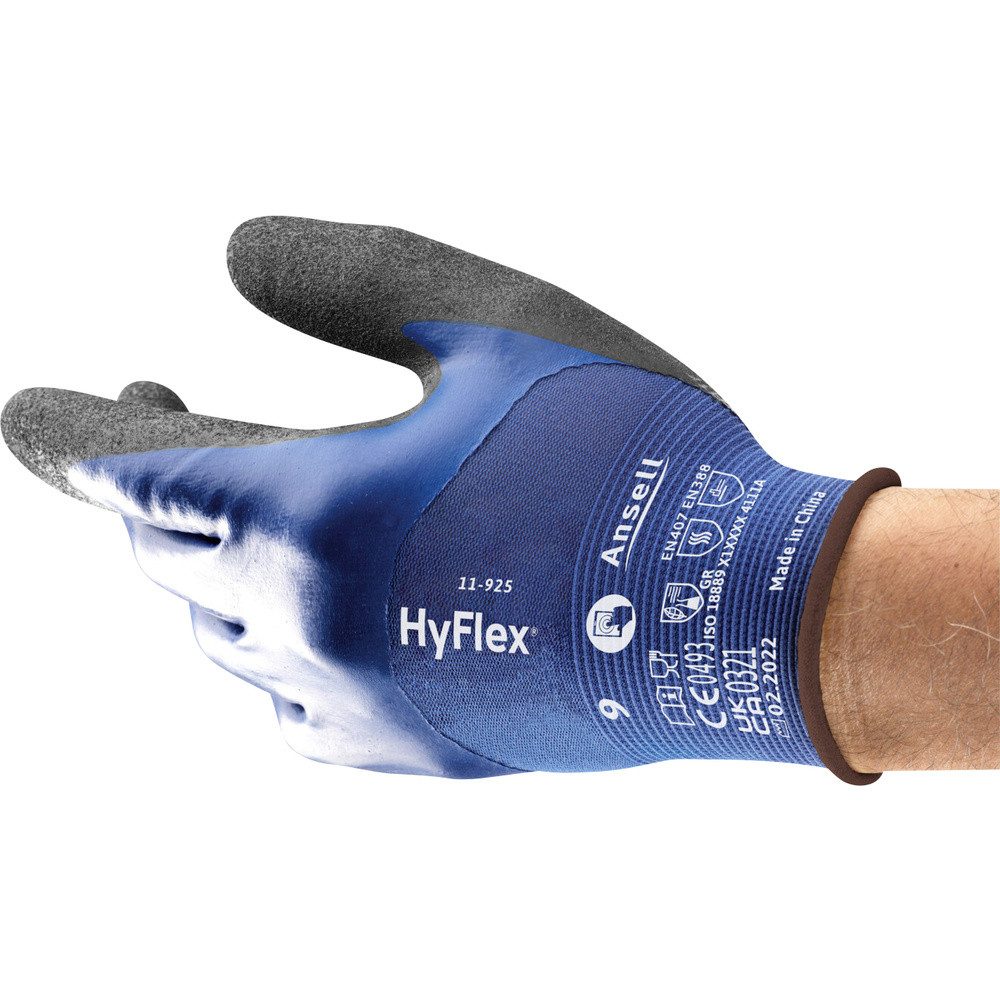 ANSELL Arbeitshandschuhe Ansell 11925R070-1P HyFlex Nitril Arbeitshandschuh Größe (Handschuhe):