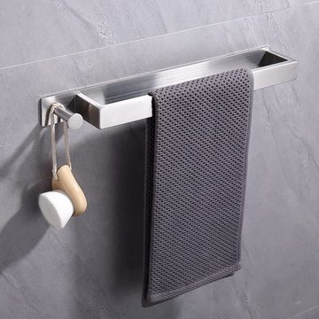 zggzerg Handtuchhalter Ohne Bohren Handtuchhalter mit Haken für Bad und Gästezimmer