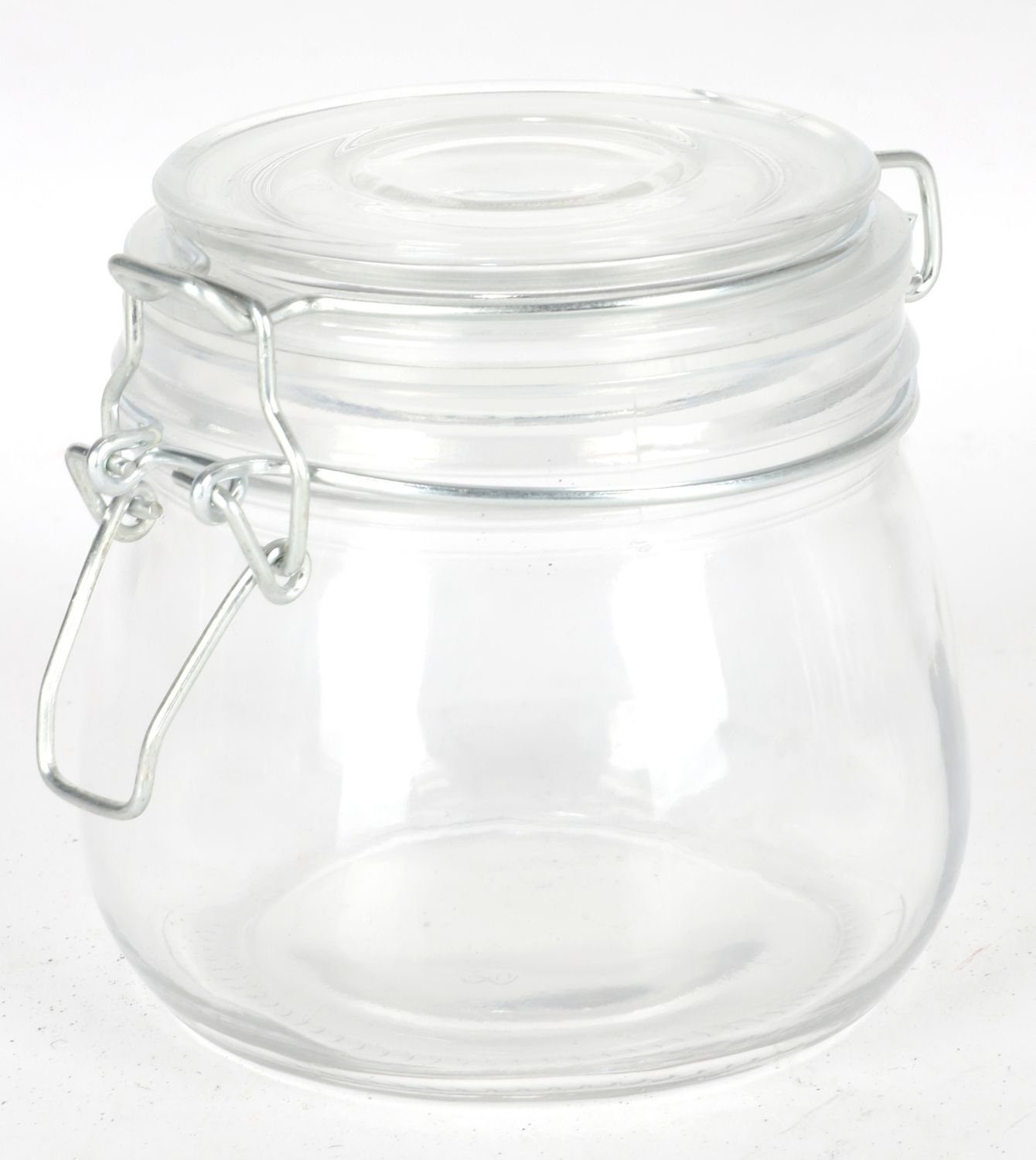 BURI Vorratsdose Drahtbügelglas Einweckglas Glas Liter 0,5 Marmelade, Einmachglas Vorratsglas