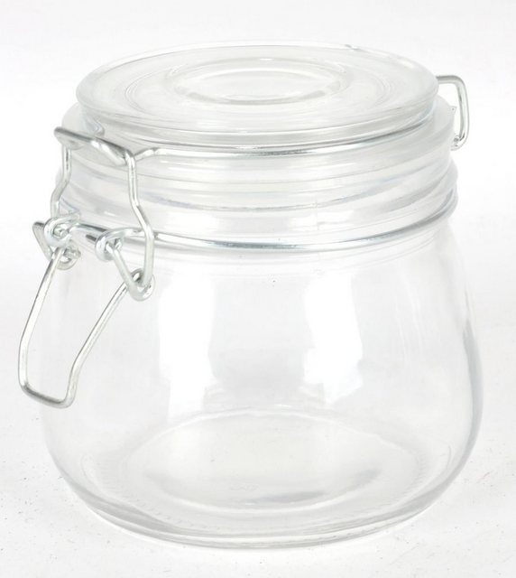 BURI Vorratsdose „Drahtbügelglas 0,5 Liter Einmachglas Einweckglas Vorratsglas Marmeladenglas“, Glas