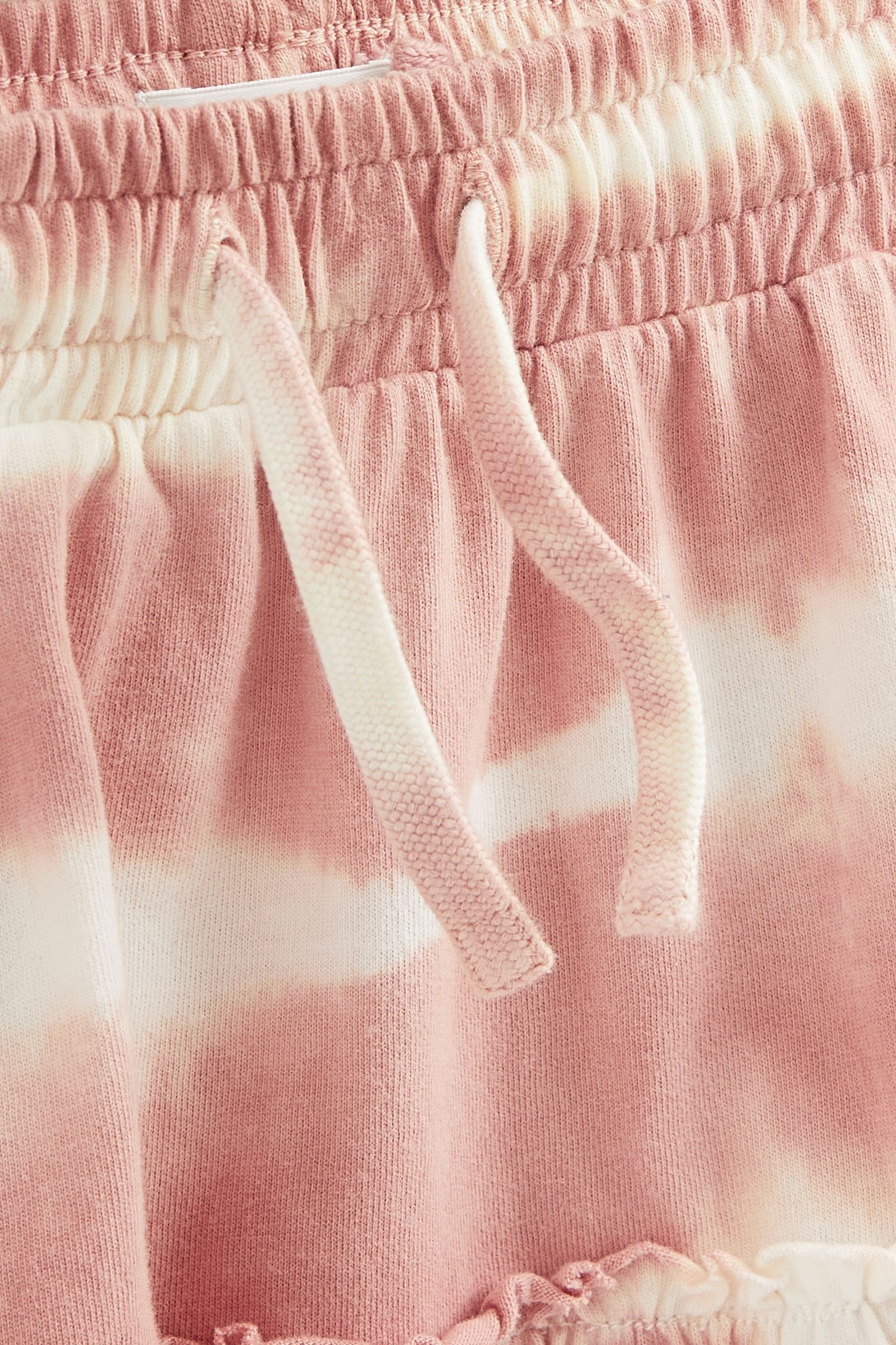 Tie weichem Next Rück Jerseyrock aus (1-tlg) Dye Stripe Gestufter Pink/White Jersey