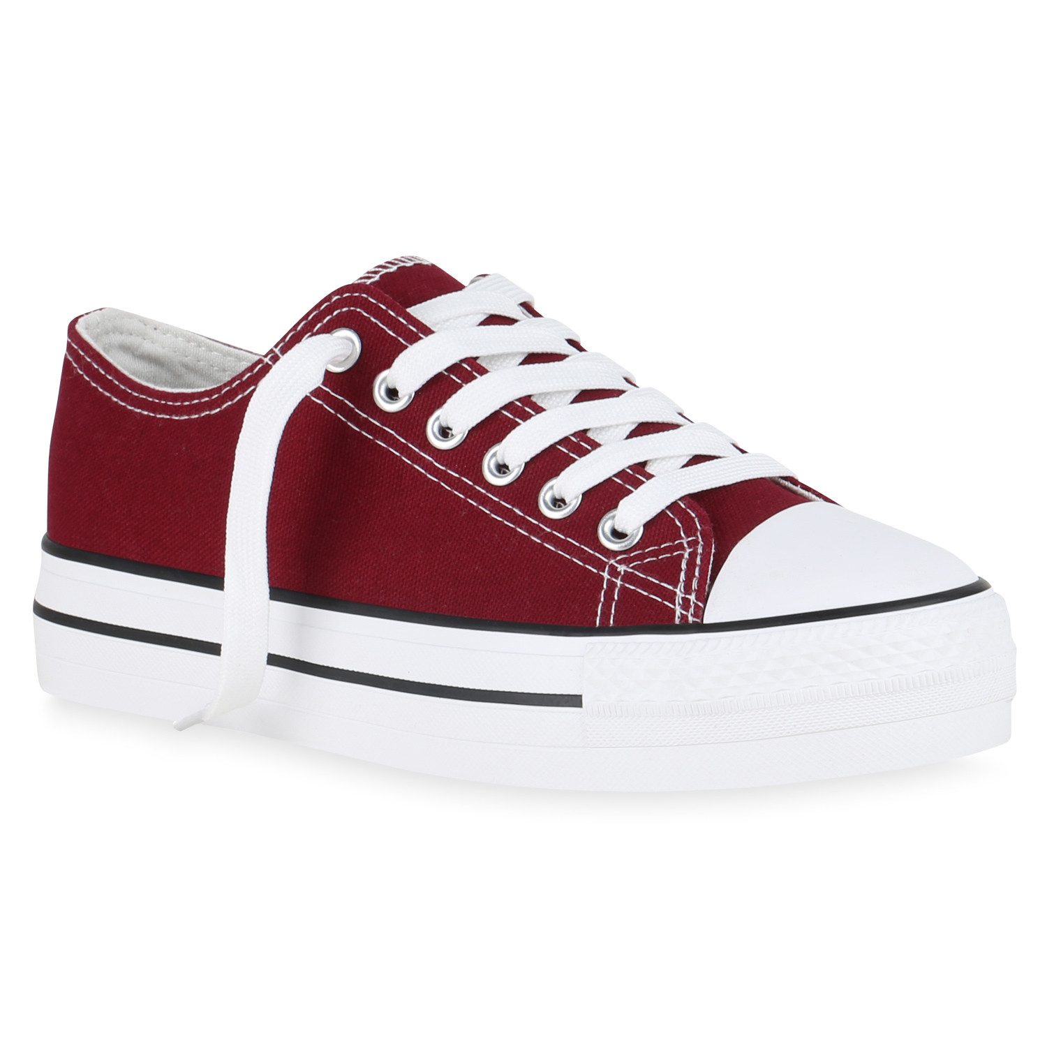 VAN HILL 825894 Plateausneaker Damen Plateau Sneaker Turnschuhe Schnürer Ba günstig online kaufen