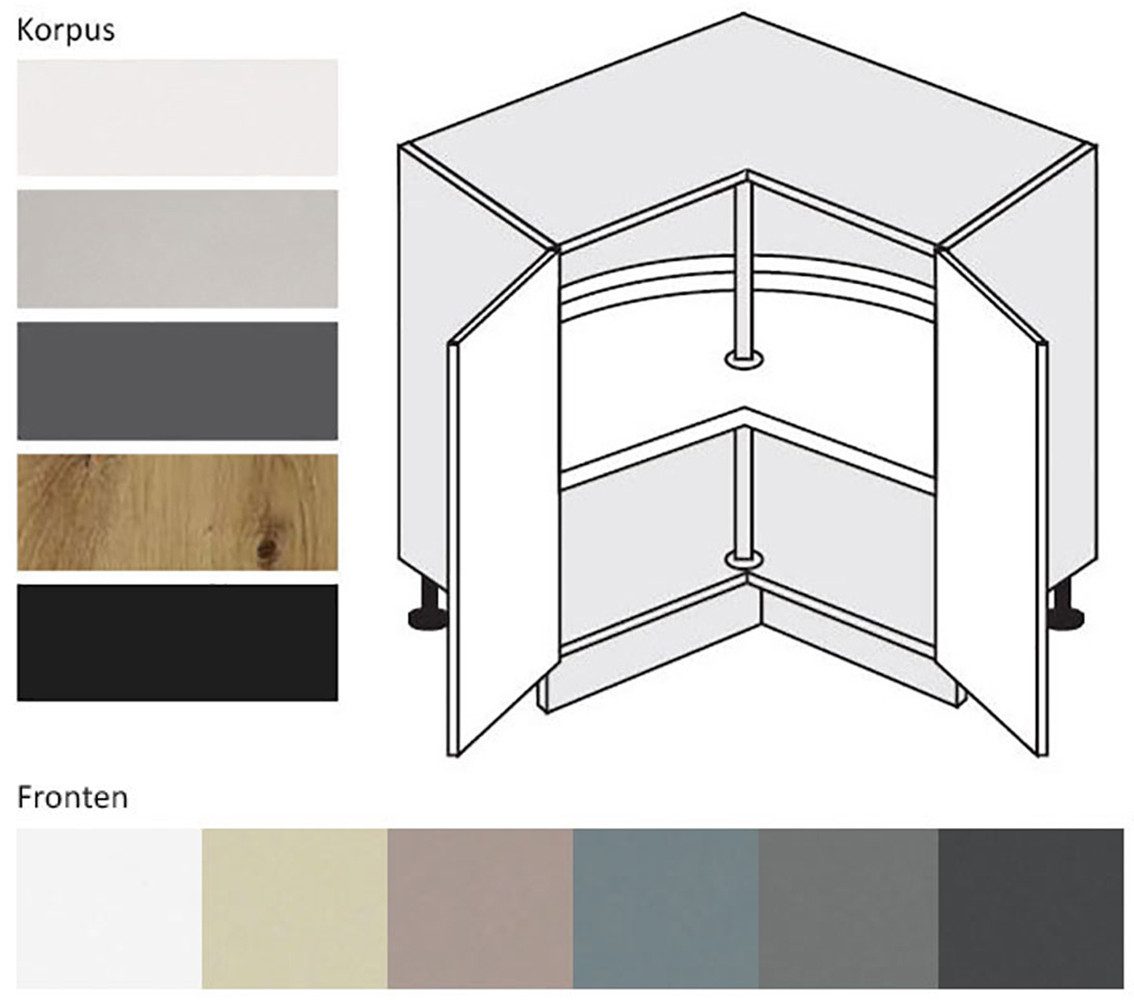 Feldmann-Wohnen Eckschrank Kvantum (Türscharniere mit Soft-Close-Funktion, günstig online kaufen