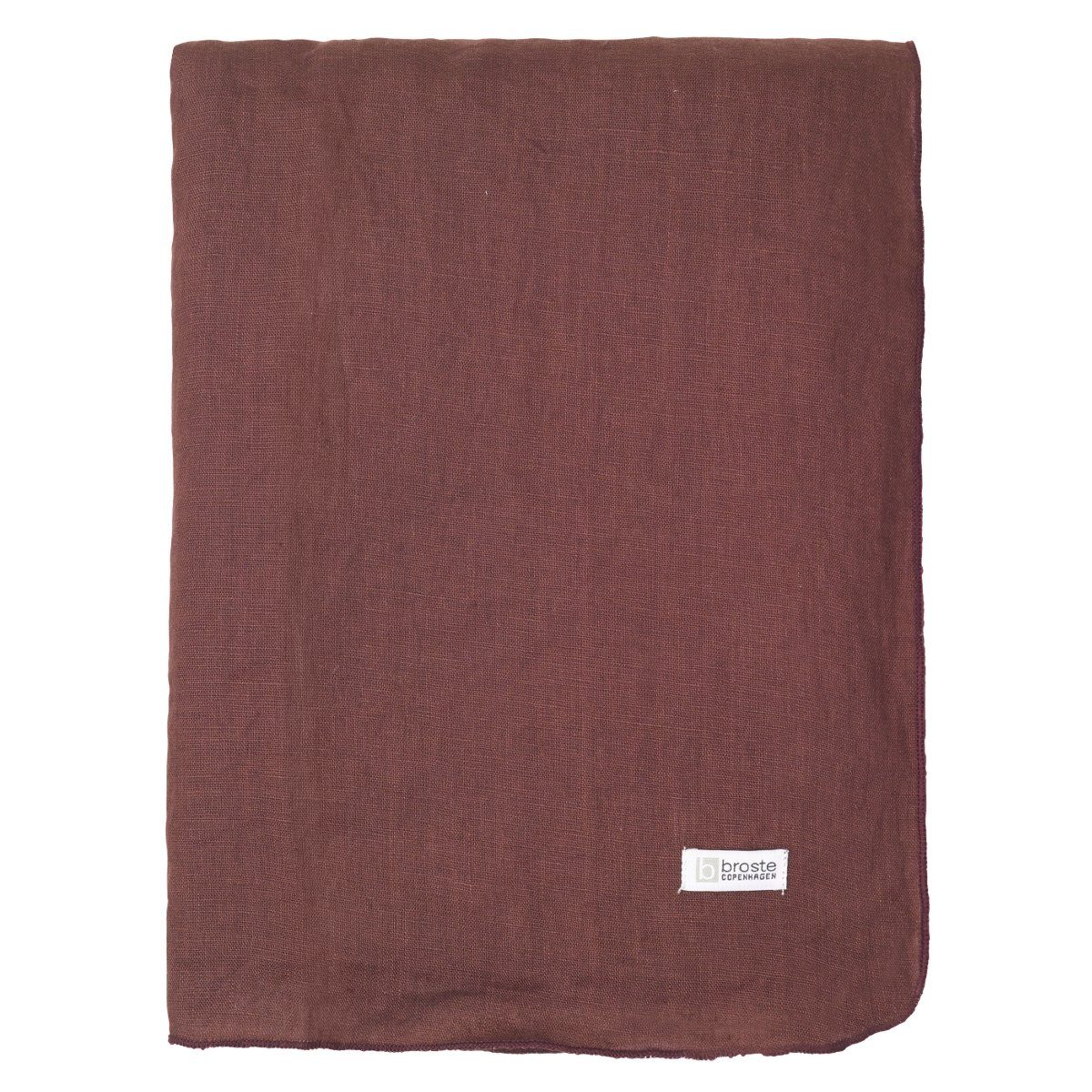 Broste Copenhagen Tischdecke Tischdecke GRACIE Eco Friendly Linen aubergine, Gracie Tischtuch