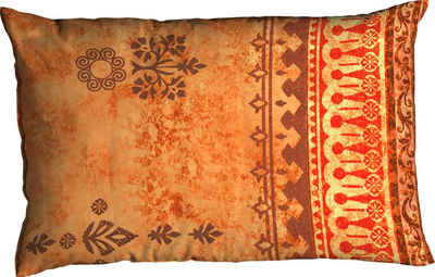 Kissenbezug Indi, CASATEX (1 Stück), Kissenbezug mit Ornamenten, passend zur Bettwäsche in Qualität Satin