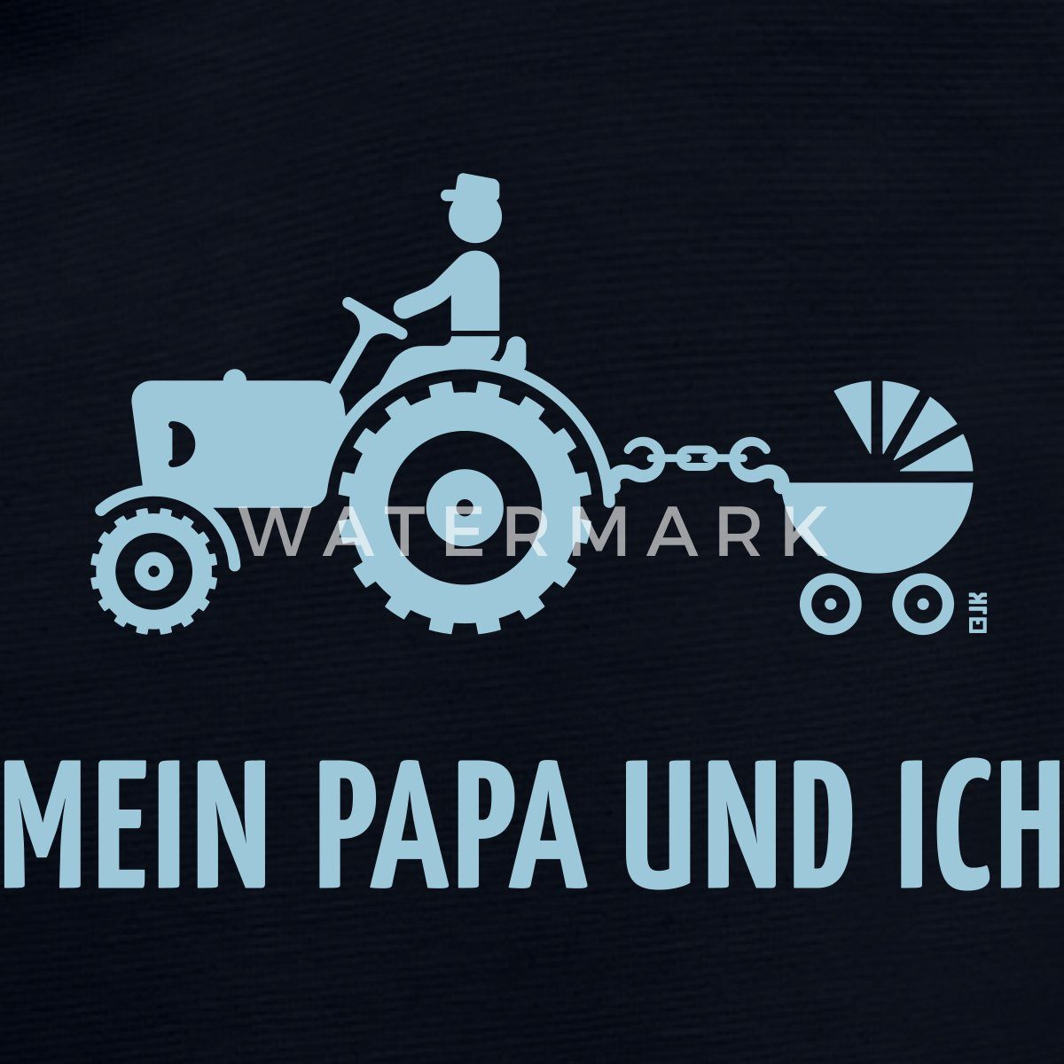 Spreadshirt Langarmbody Mein Papa und Ich Trecker Kinderwagen Baby Body Langarm (1-tlg)