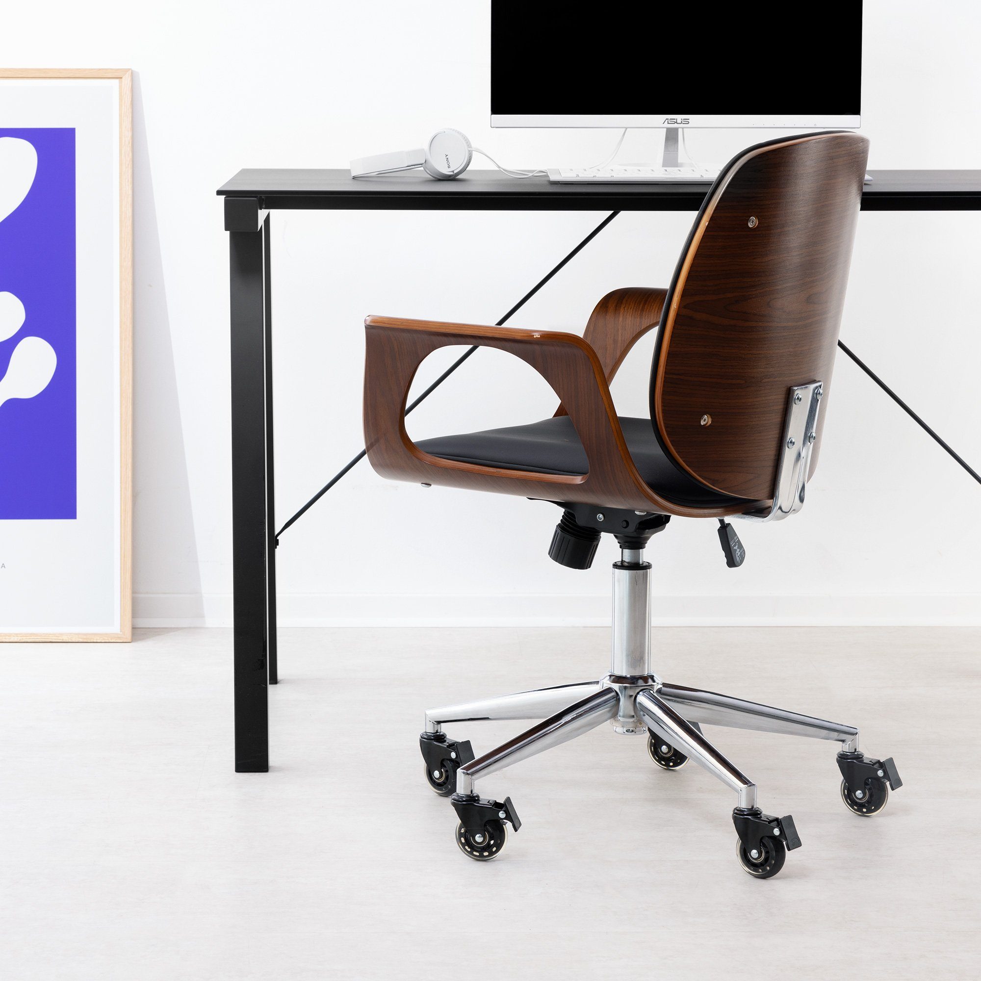 kwmobile Stuhlrolle Bodenschutzrollen Bürostuhl 5er Set - Hartbodenrollen - günstig online kaufen