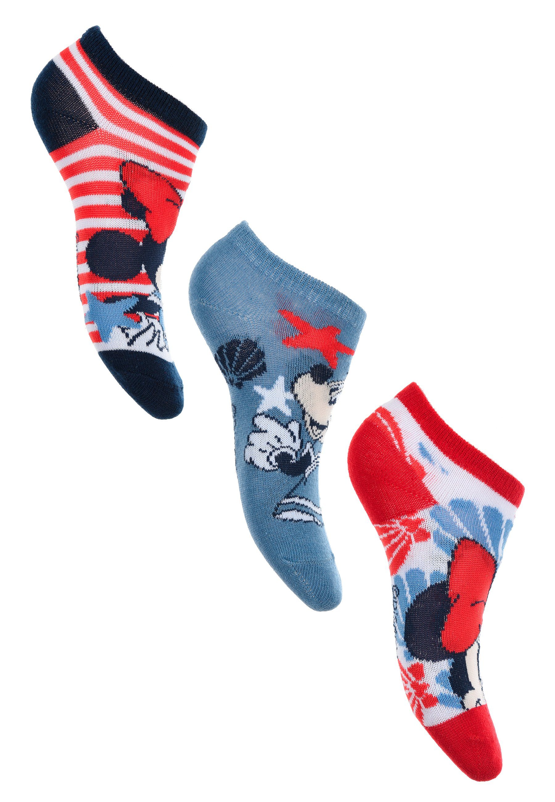 Kinder Socken Strümpfe Sneakersocken (3-Paar) Minnie Mädchen Sneaker Disney Mouse