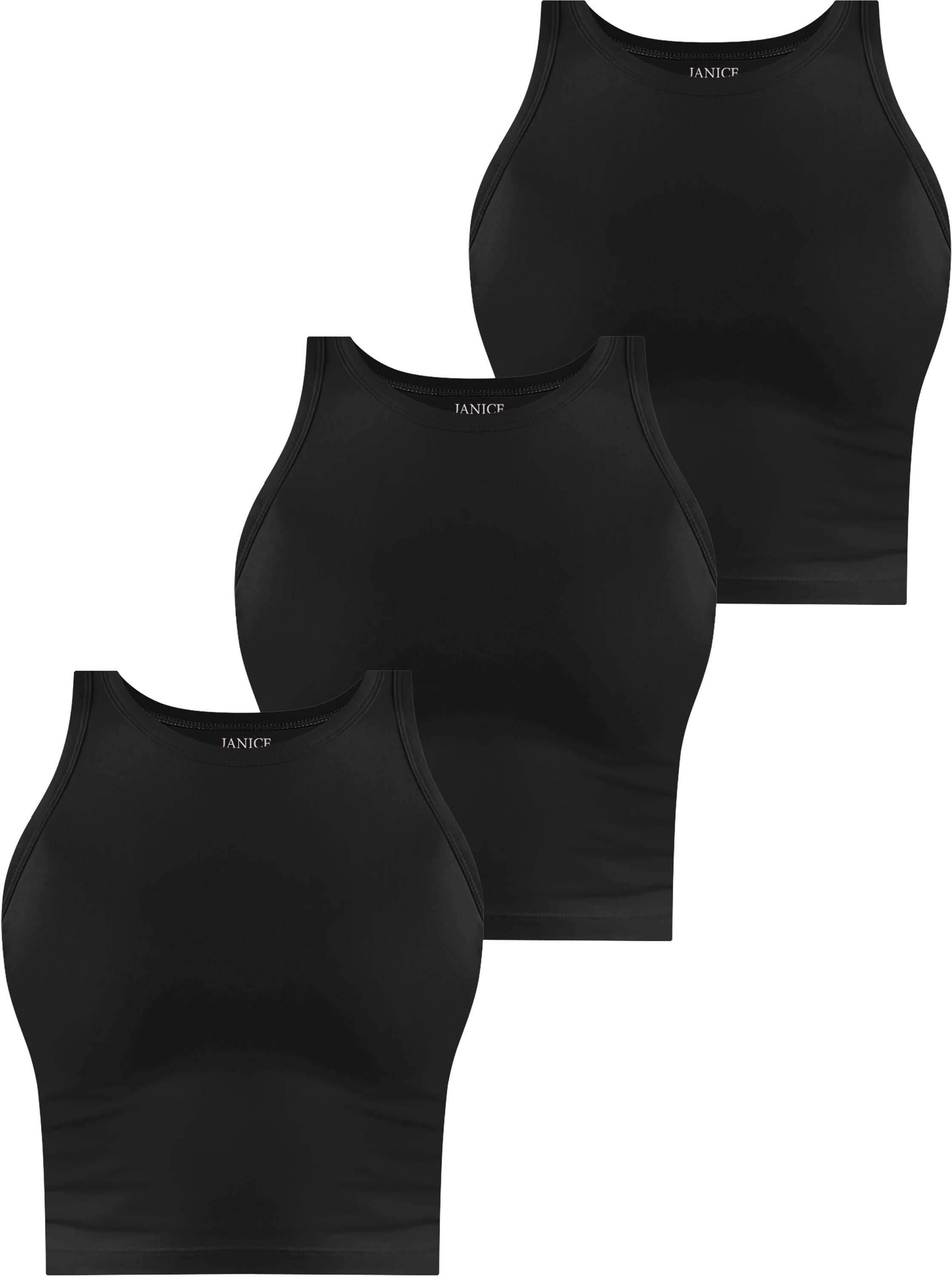 Janice Kurzarmshirt 3 x Damen crop günstig online kaufen