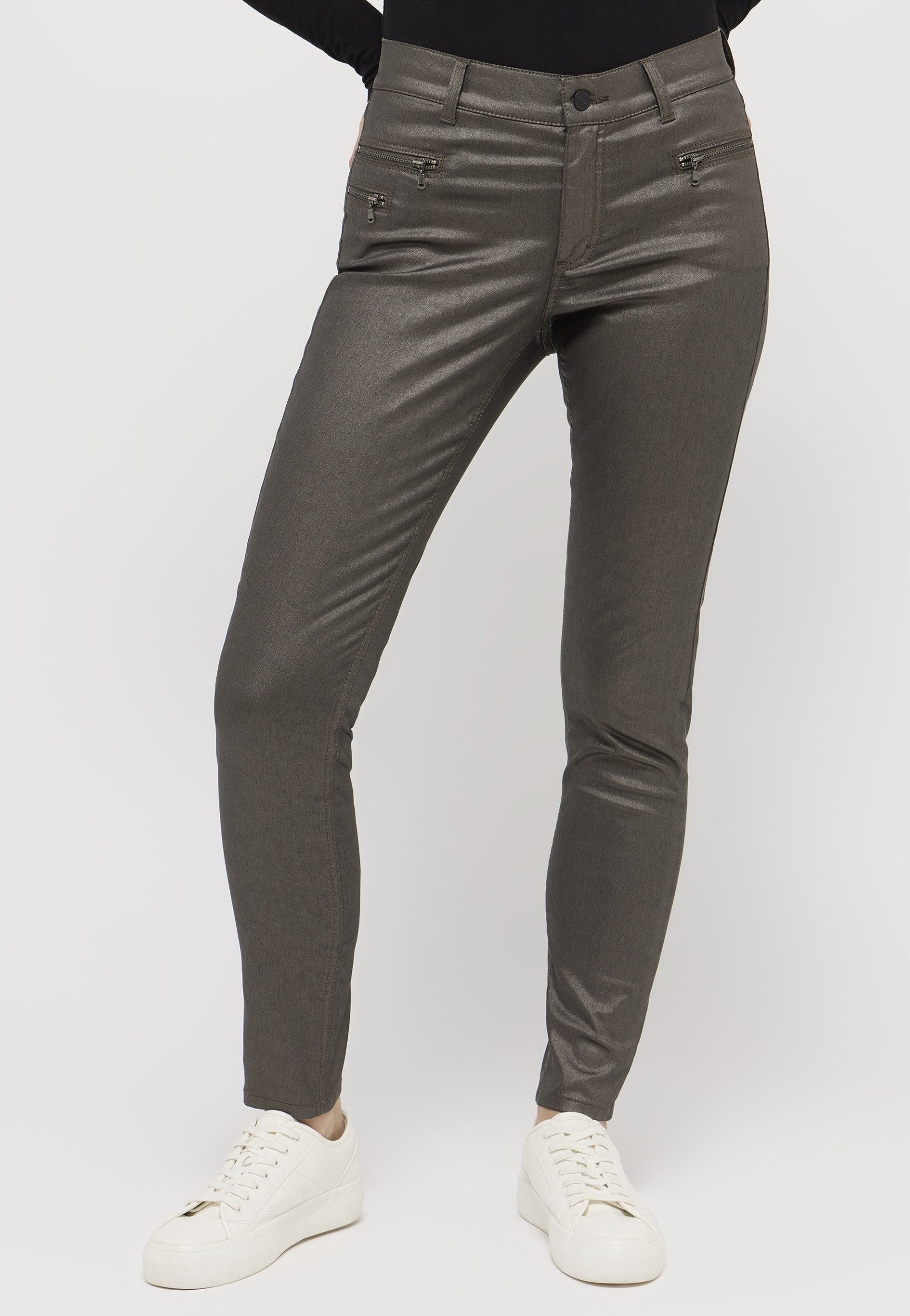 ANGELS 5-Pocket-Jeans MALU ZIP DARK CHOCOLATE günstig online kaufen