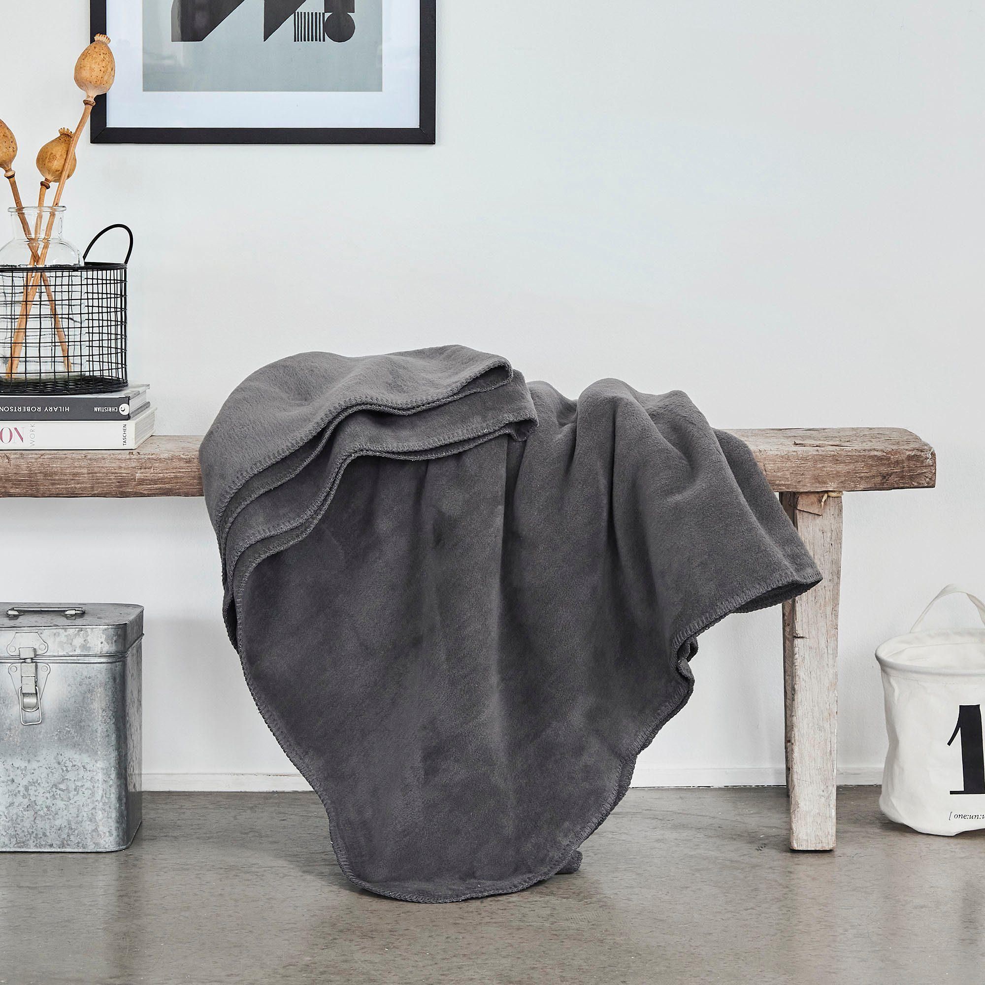 Wohndecke Uni Decke Malaga, IBENA, unifarben günstig online kaufen