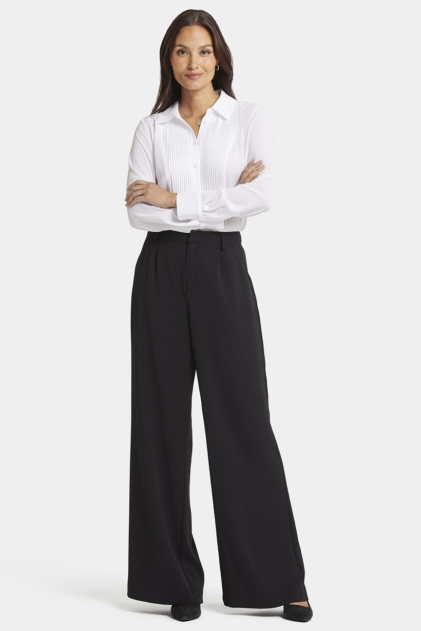 NYDJ Weite Jeans Wide Leg Hose Schwarz