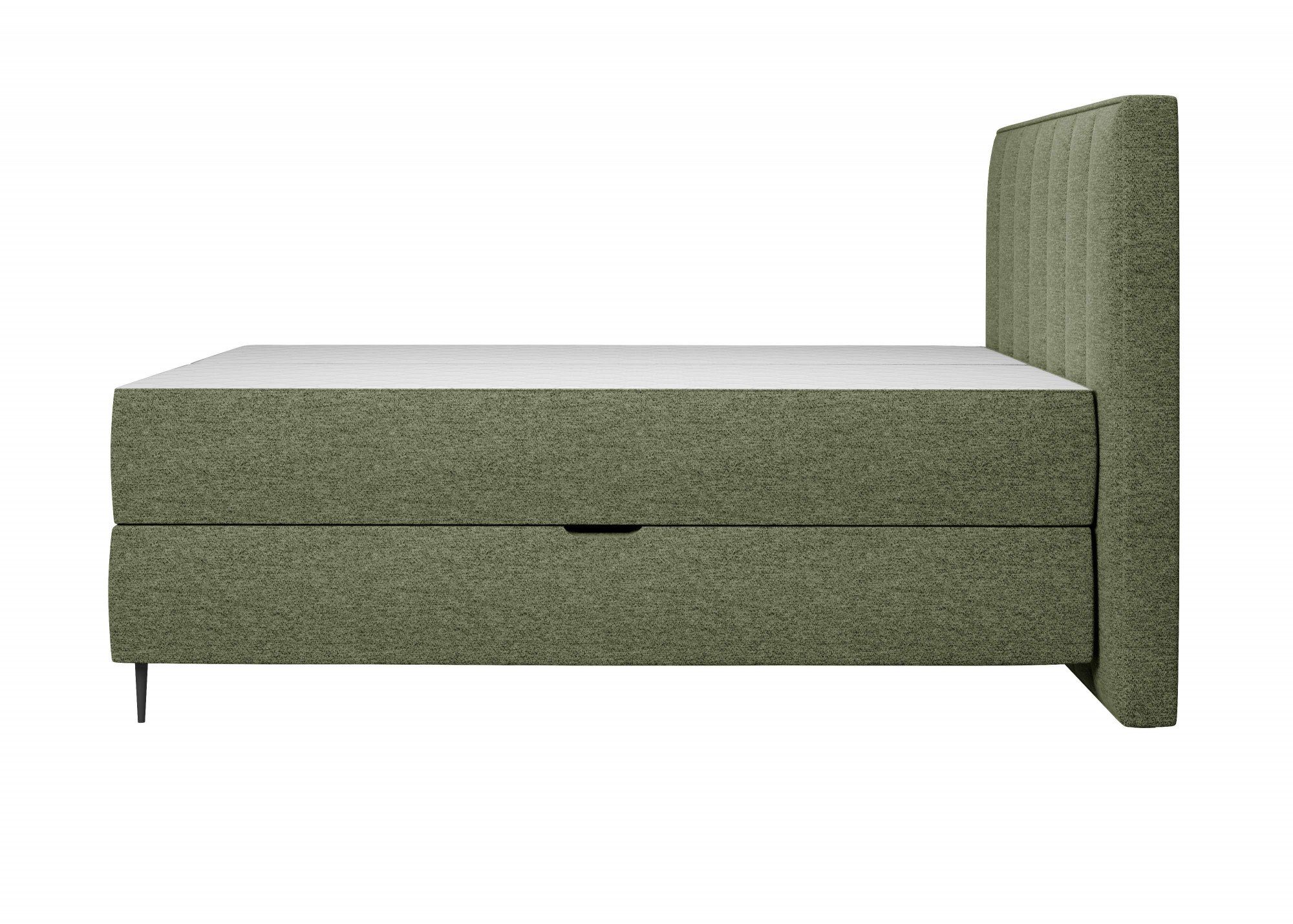 Bettkasten Style grün Boxbett Rita, Taschen-Federkernmatratze und mit of Places