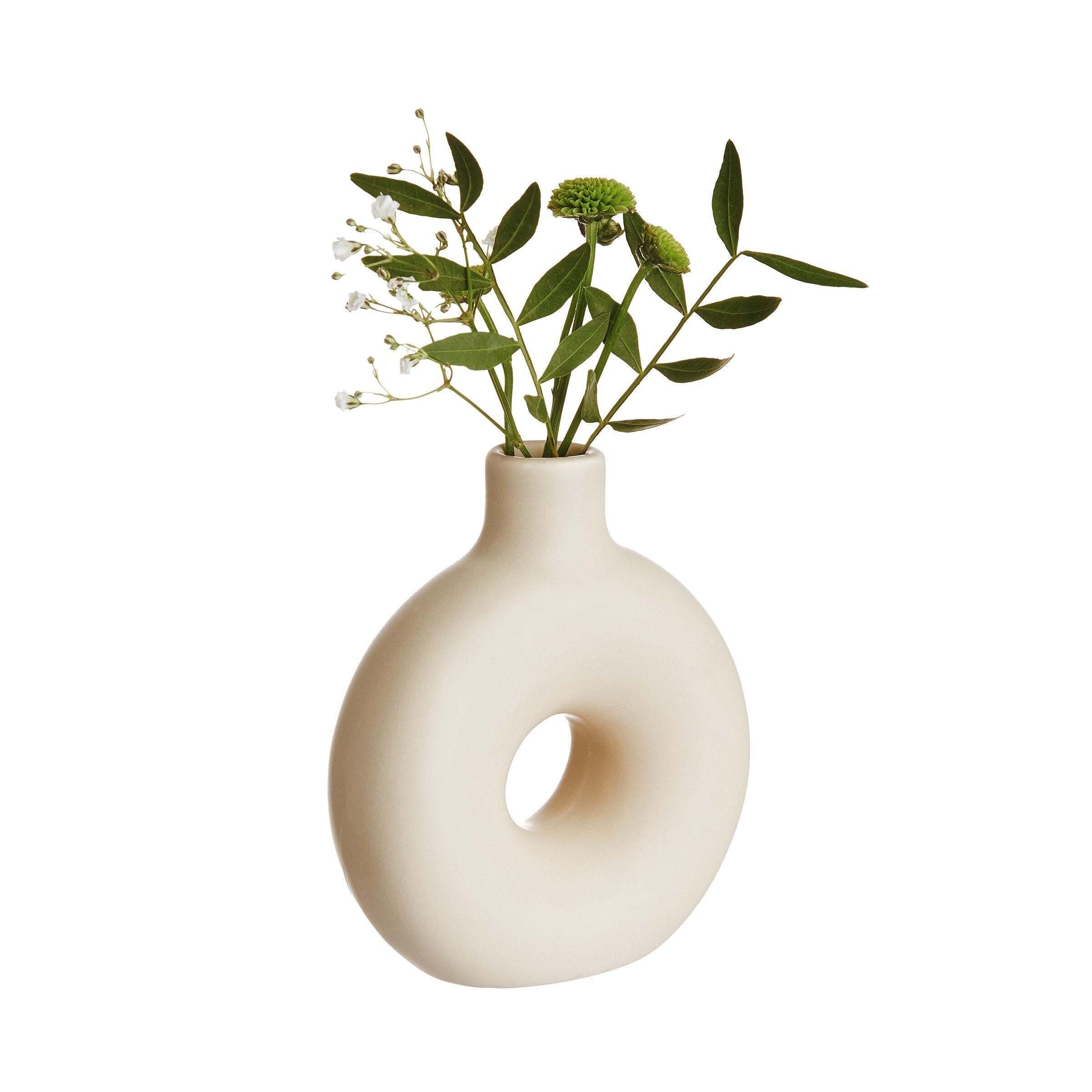 Mini BUTLERS Beige Vase 10cm Höhe Dekovase LOOPY