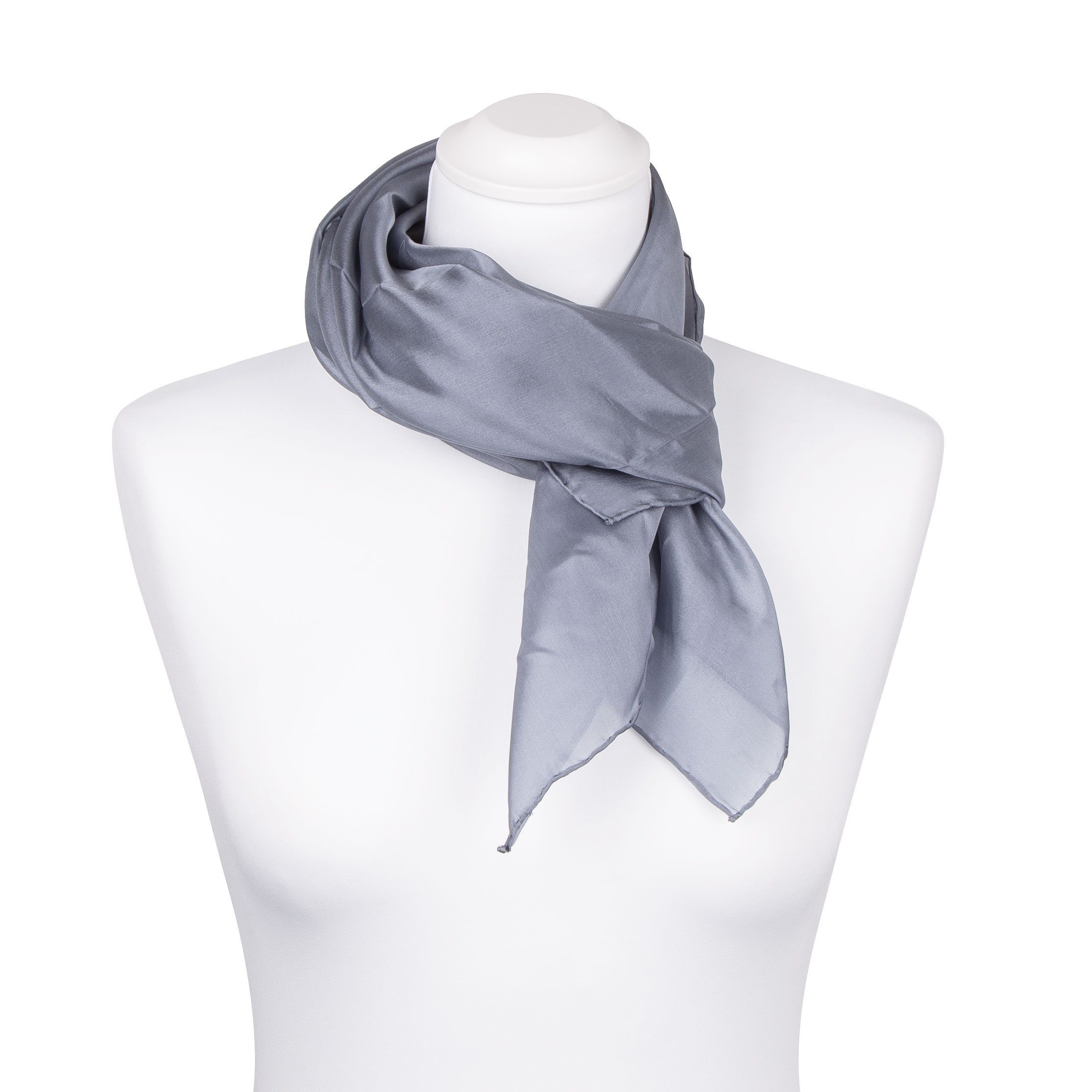 TINITEX Seidentuch Seidentuch Halstuch Schal grau
