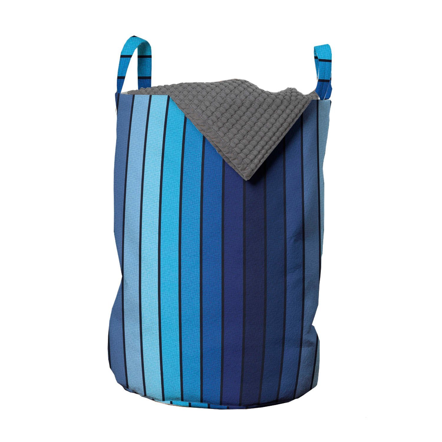 Abakuhaus Wäschesäckchen Wäschekorb mit Griffen Kordelzugverschluss für Waschsalons, Marine Plaketten in Blue Borders