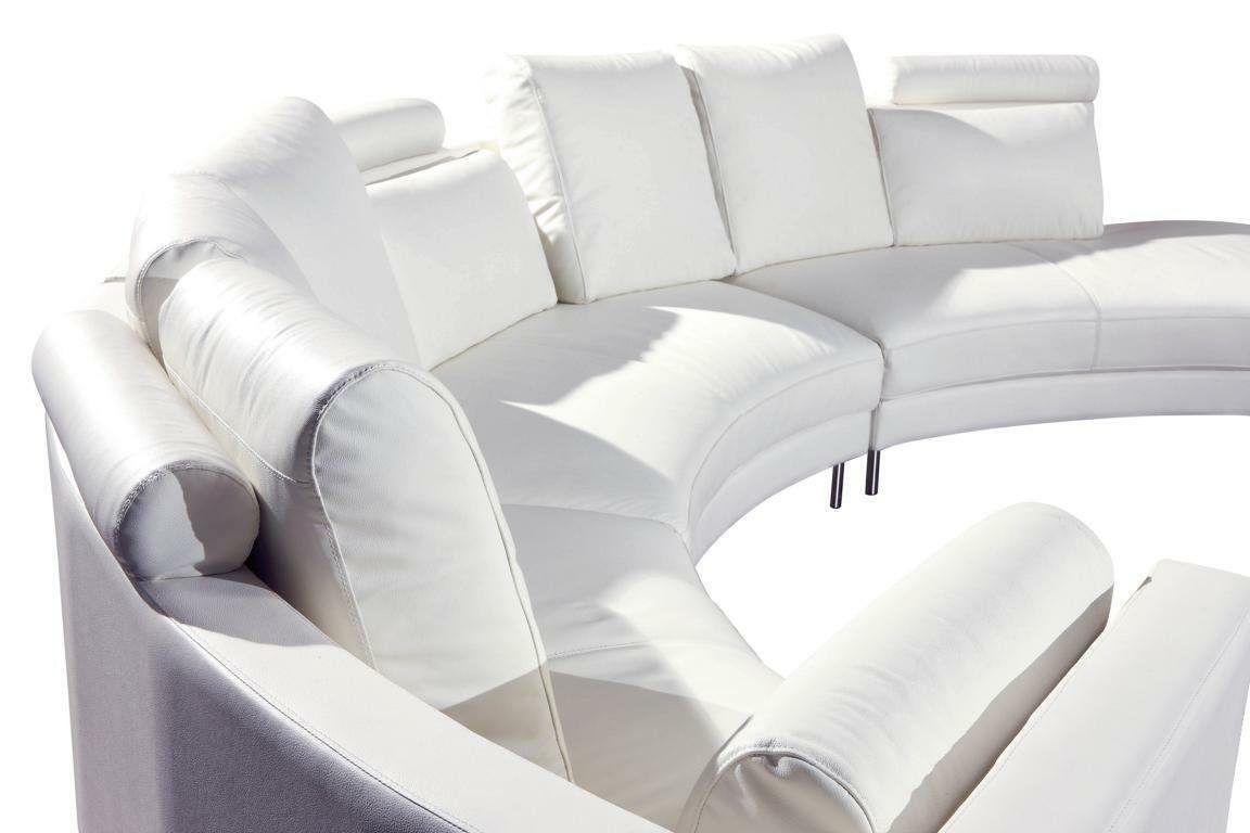 Sofa Rund Couch Europe JVmoebel Eck in Teile, Polster Garnitur Sofa 4 SOFORT, Wohnlandschaft Modern Made