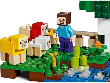 LEGO® Konstruktionsspielsteine LEGO® Minecraft™ - Die Schaffarm, (Set, 260 St)