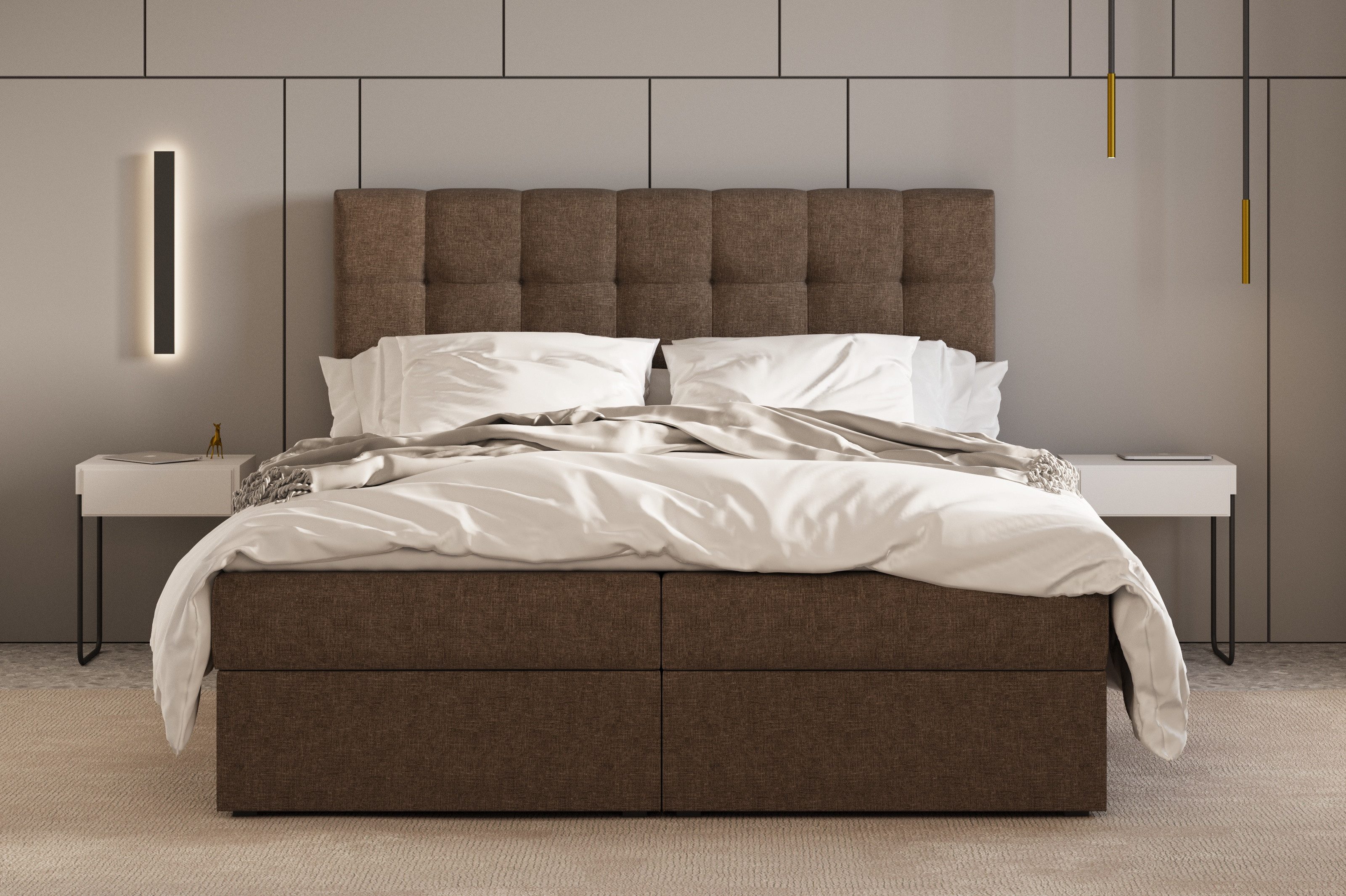 MOEBLO Boxspringbett Bett 05 (Polsterbett Kontinentalbett, Bonell, Topper, günstig online kaufen