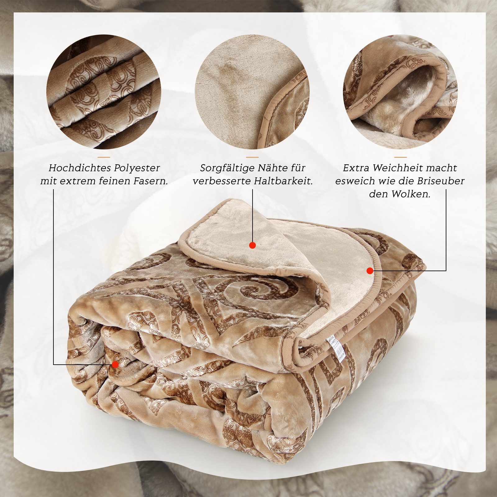 Wohndecke Kuscheldecke Flauschig 200x240 Warm Weiche Bettdecke Einfarbig, H günstig online kaufen