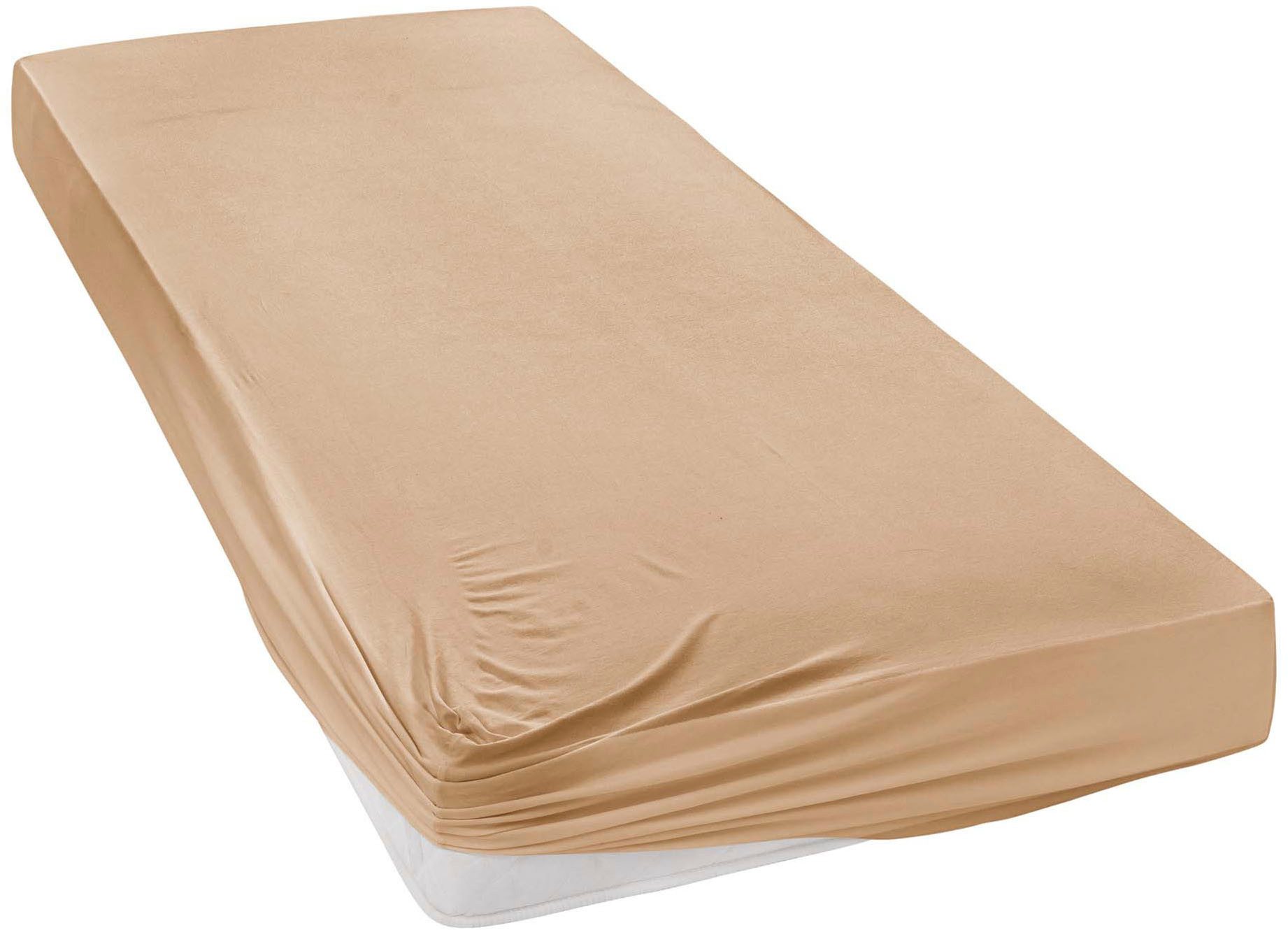Janine Spannbettlaken MAKO-FEINJERSEY 5007, Mako-Jersey, Gummizug: rundum, (1 Stück), aus 100% Baumwolle, für Matratzen bis 26 cm Höhe – Bild 2 von 5