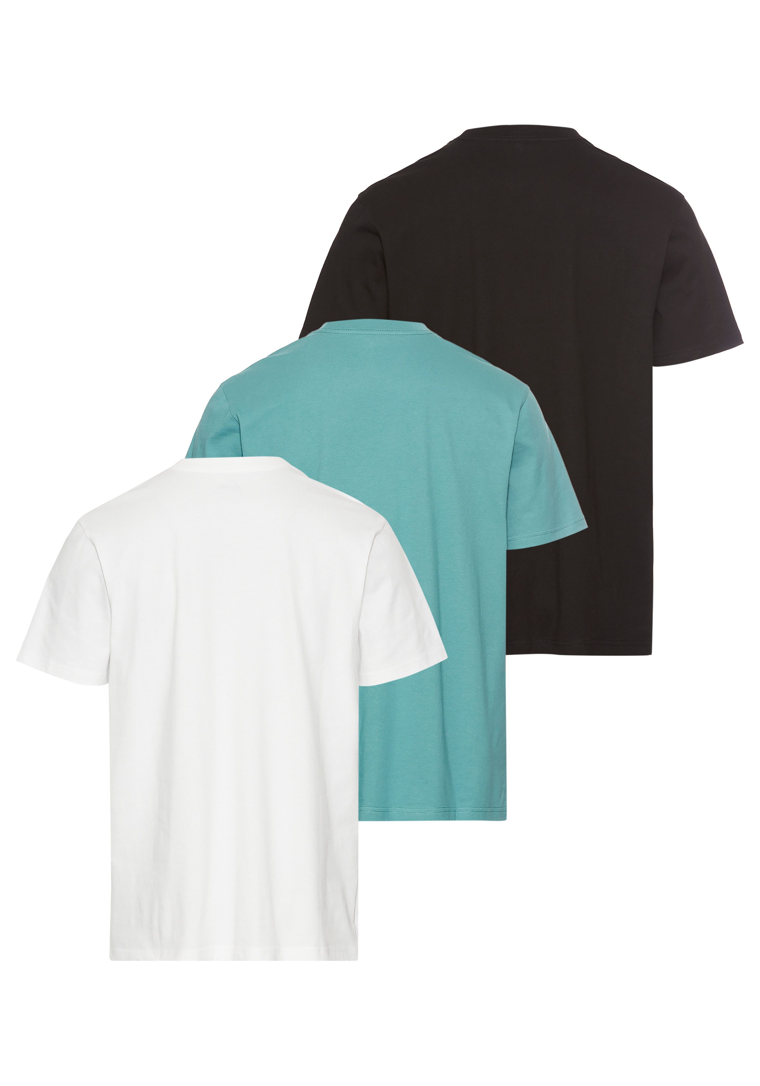 Quiksilver T-Shirt NOTCHED SHORT SLEEVE TEE PACK3 YM (3-tlg) 3er-Pack, Kurzarm, aus Baumwolle – Bild 5 von 5