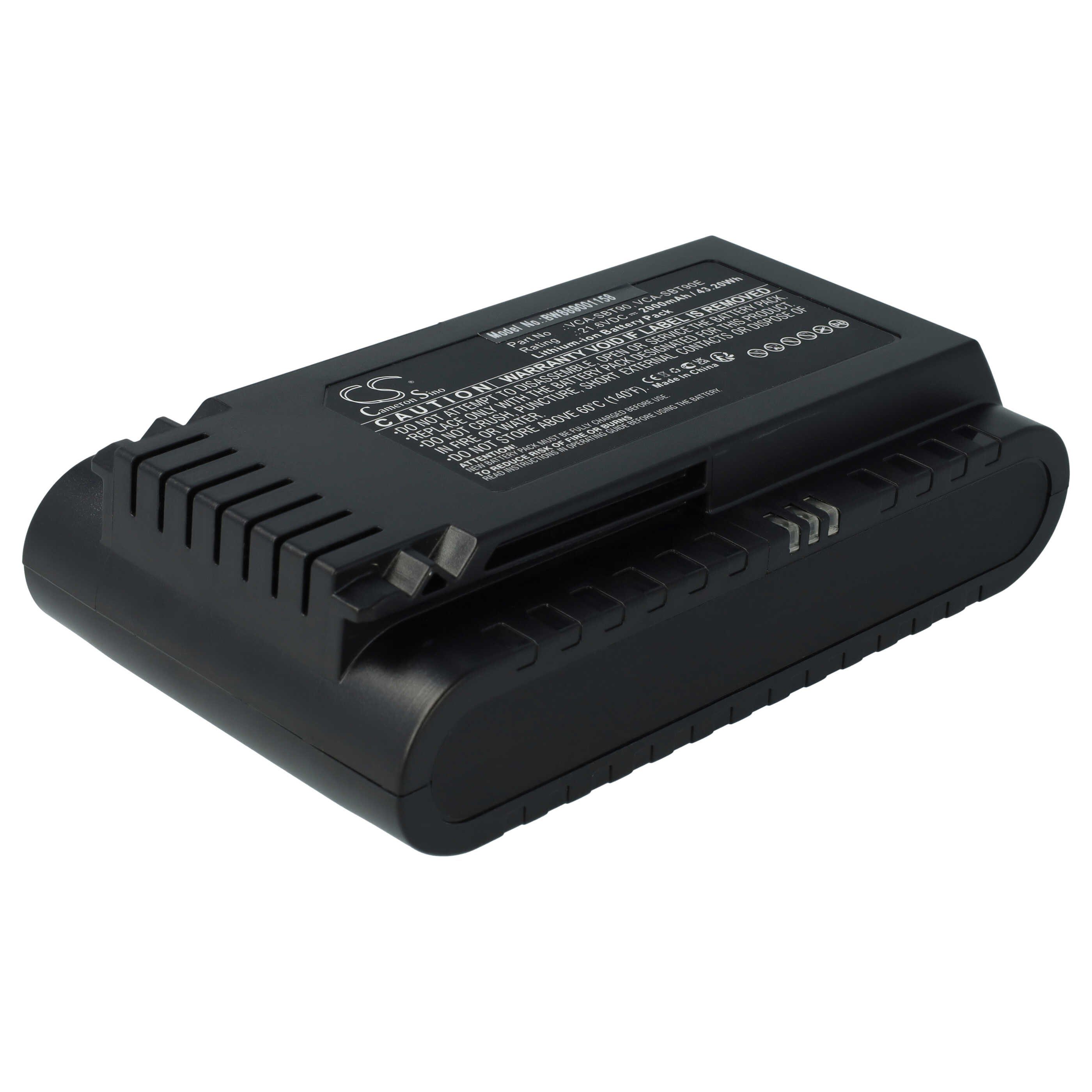 vhbw Akku passend für Samsung Jet 75 Multi VS20T7534T1/SH, 70 LIGHT, 70 Staubsauger-Akku Akku Li-Ion 2000 mAh (21,6 V, 1 St), Leistungsfähiger Austausch-Akku für Ihren Staubsauger
