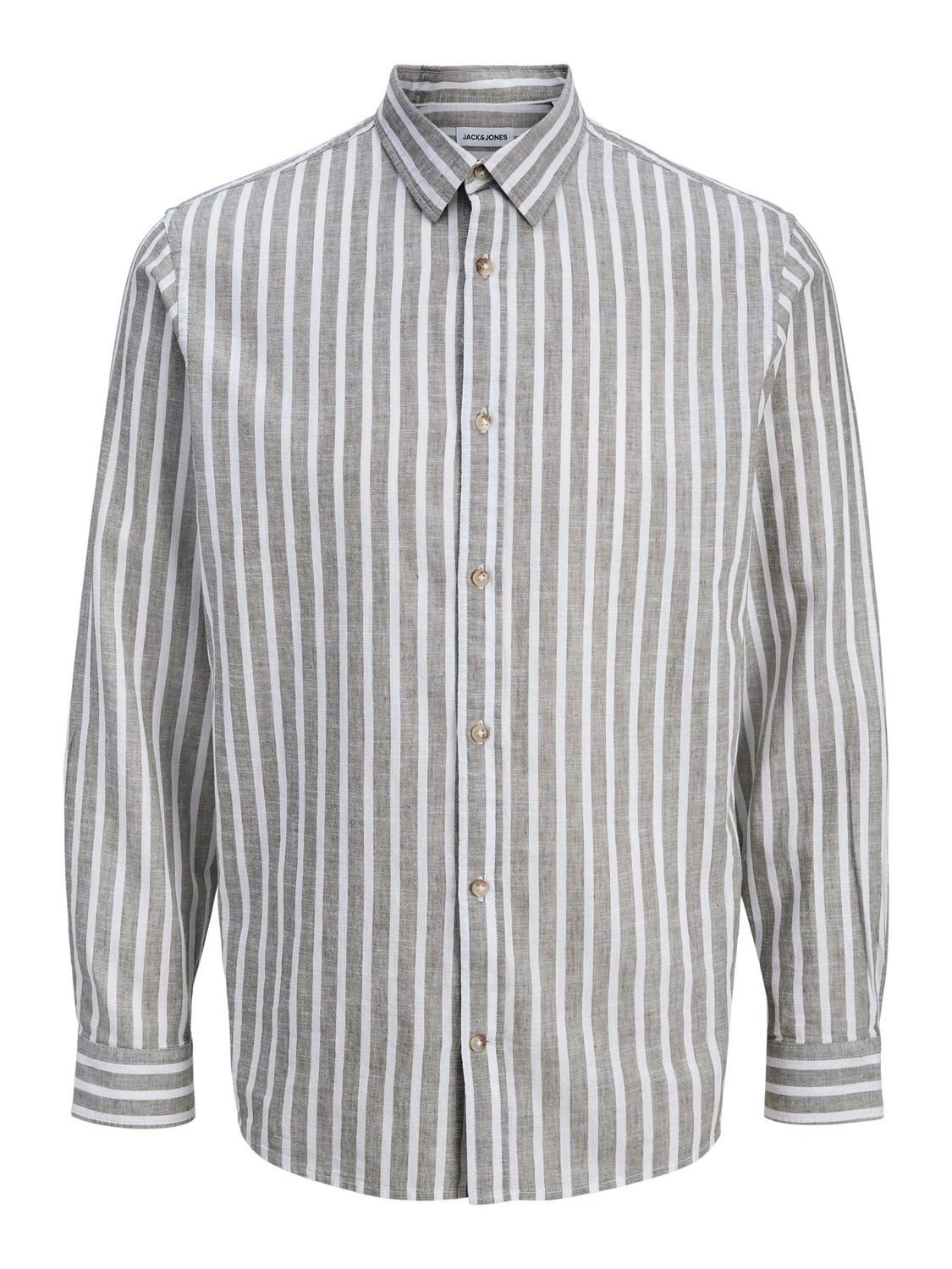 Jack & Jones Langarmhemd JJESUMMER LINEN BLEND (1-tlg)
