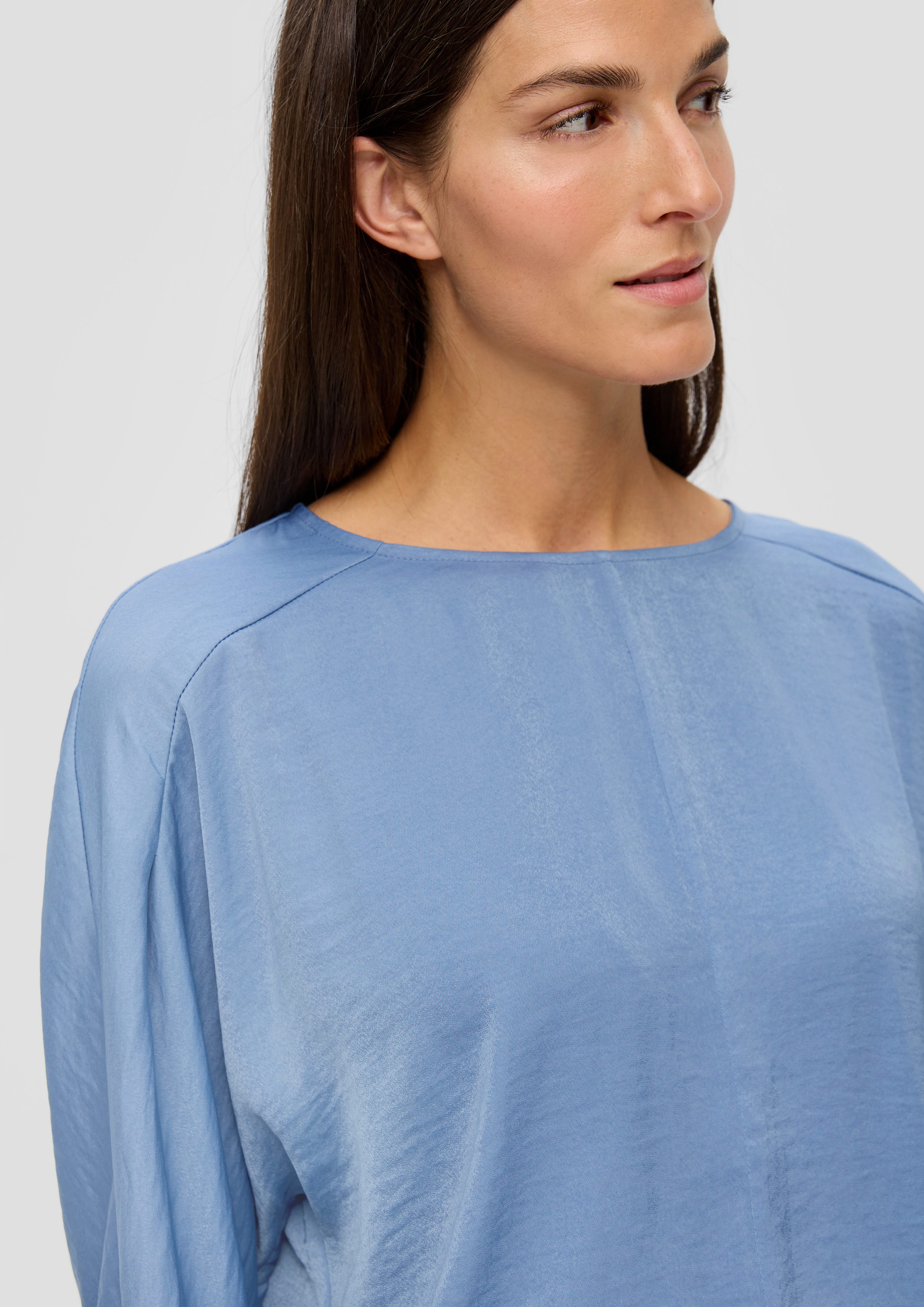 s.Oliver Langarmbluse Satinbluse im Loose Fit günstig online kaufen