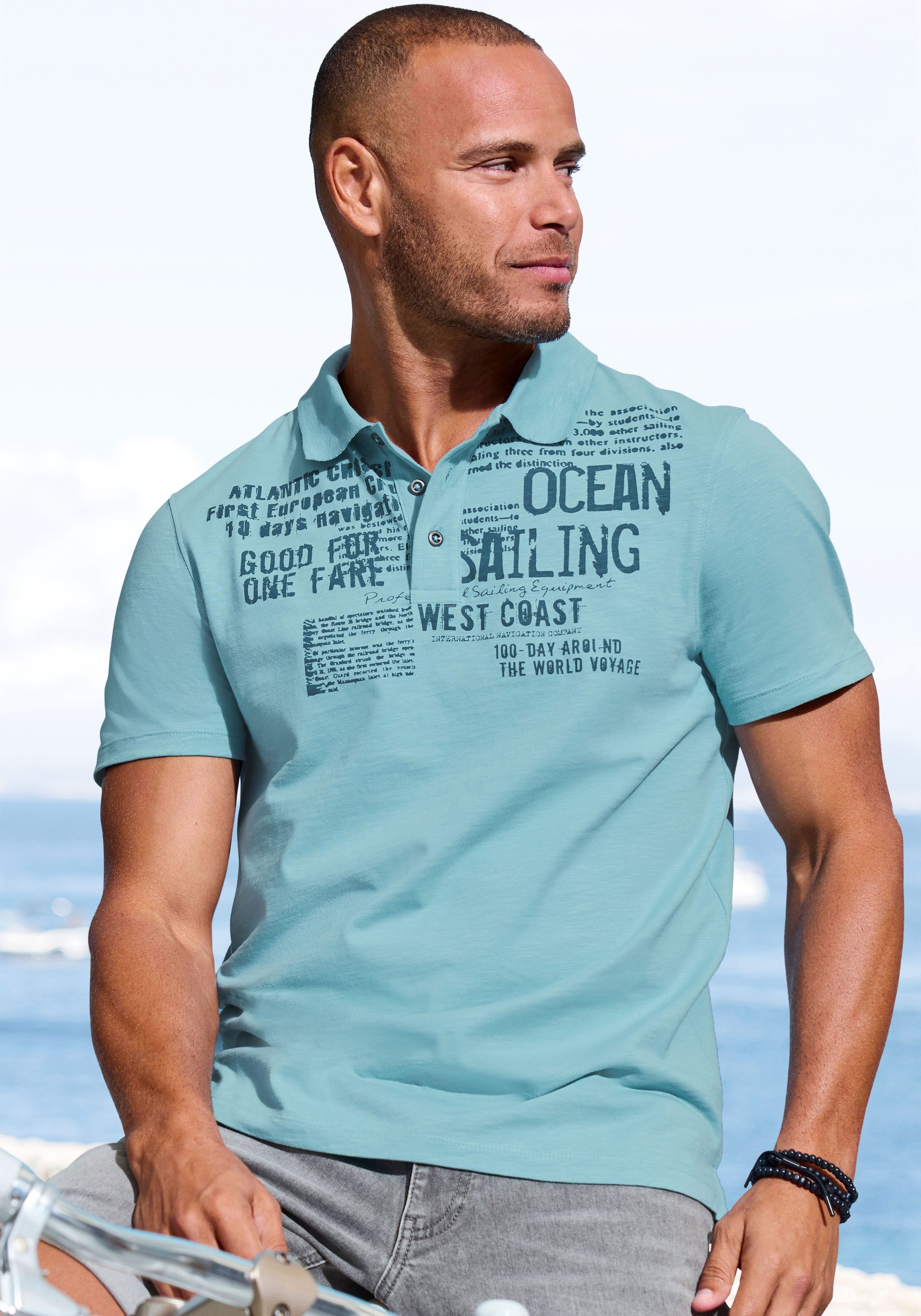 Poloshirt mit Print
