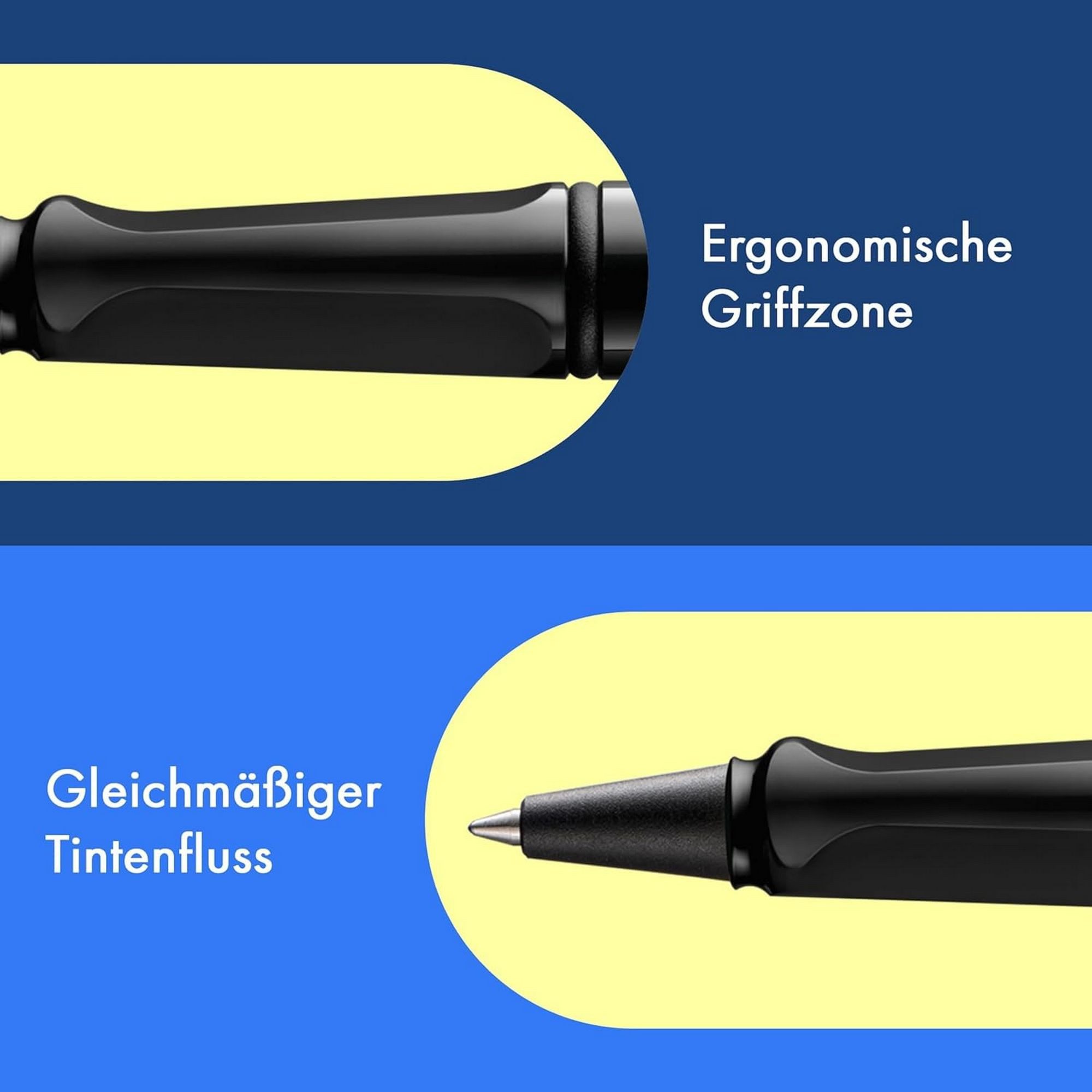 LAMY Tintenroller LAMY Safari black Tintenroller Strichbreite M mit Tintenrollermine M 6