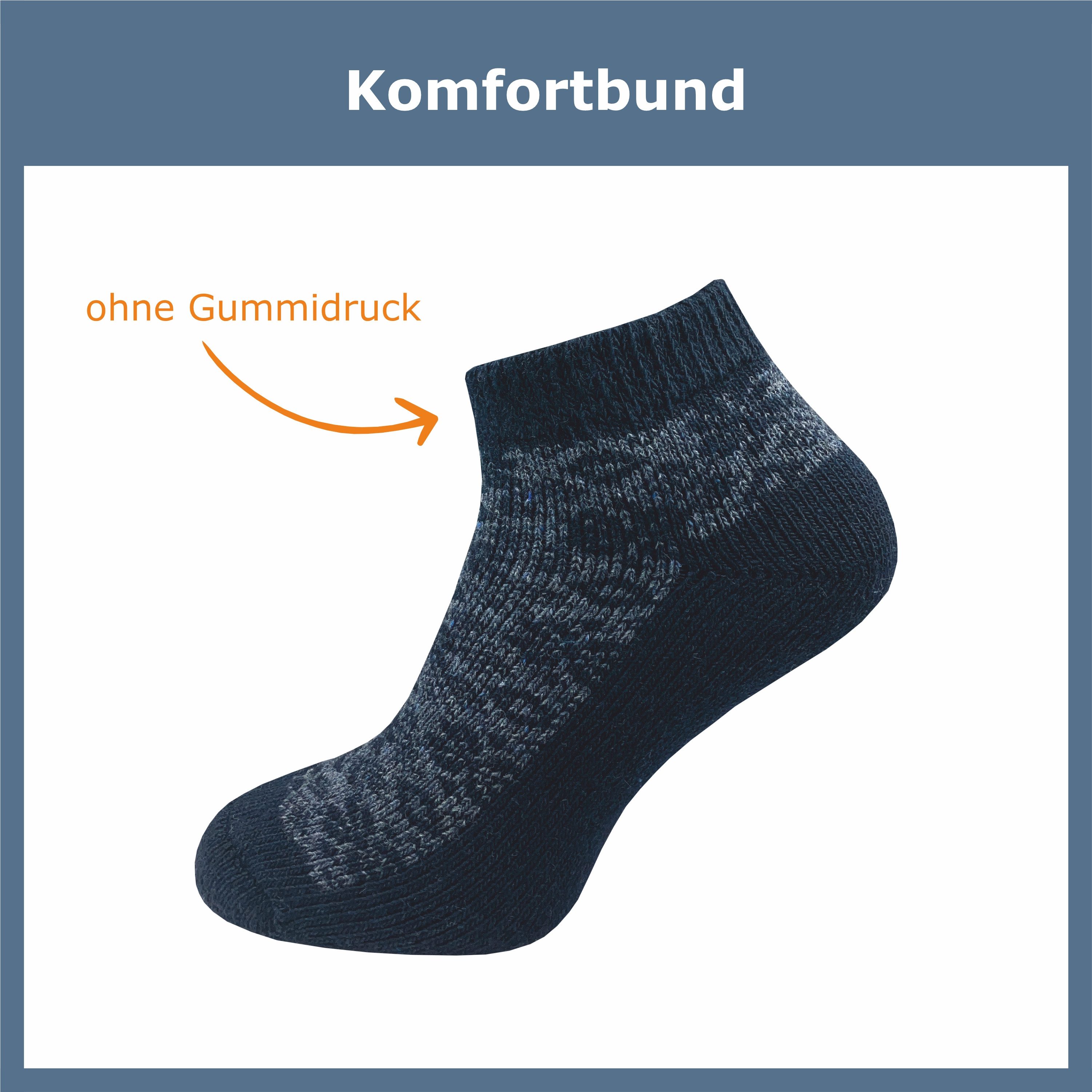GAWILO Sneakersocken für den Winter für Damen - dicke & warme Bettsocken (3 Paar) kurze Wollsocken im Norweger Look aus weichem Vollplüsch